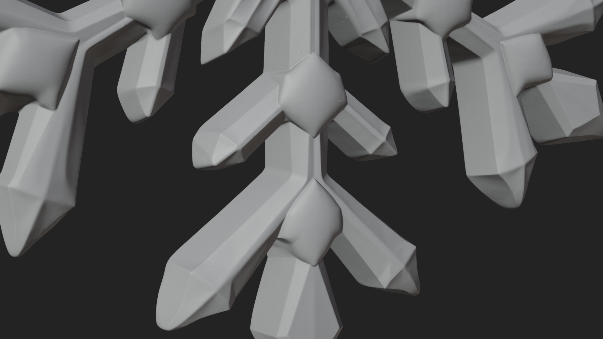 Crystal Snowflake Ornament Design 3 3D Print Model 3D Model