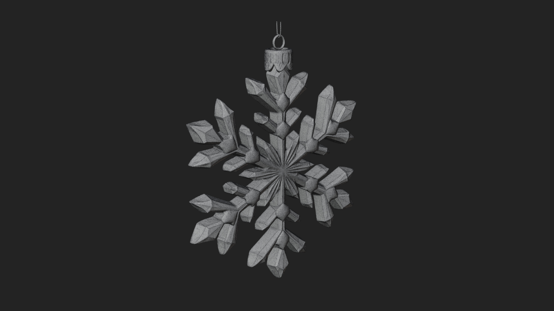 Crystal Snowflake Ornament Design 3 3D Print Model 3D Model