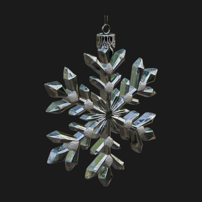 Crystal Snowflake Ornament Design 3 3D Print Model
