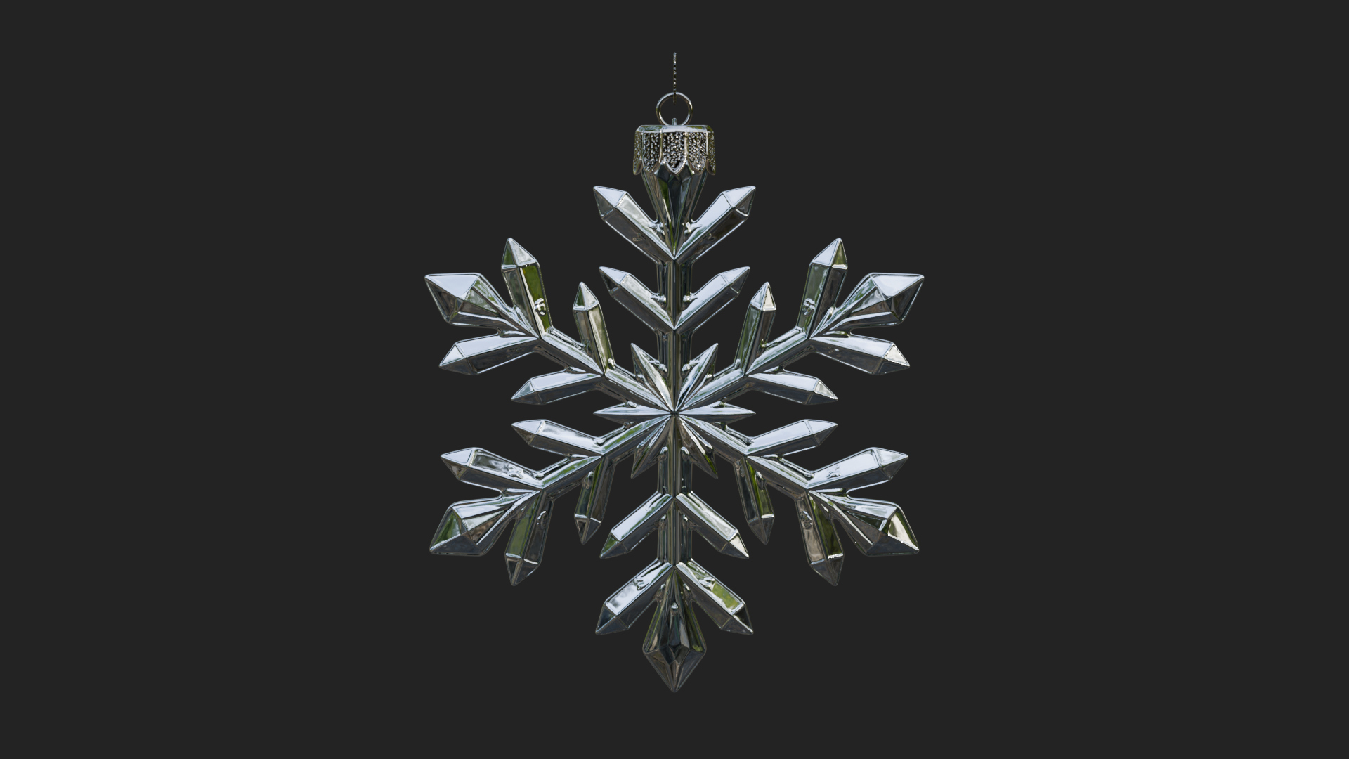 Crystal Snowflake Ornament Design 4 3D Print Model 3D Model