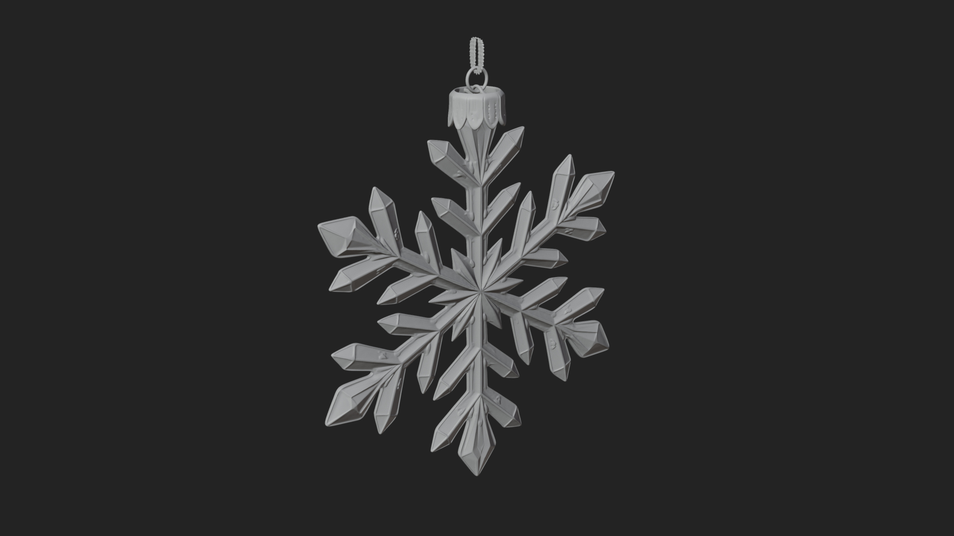 Crystal Snowflake Ornament Design 4 3D Print Model 3D Model