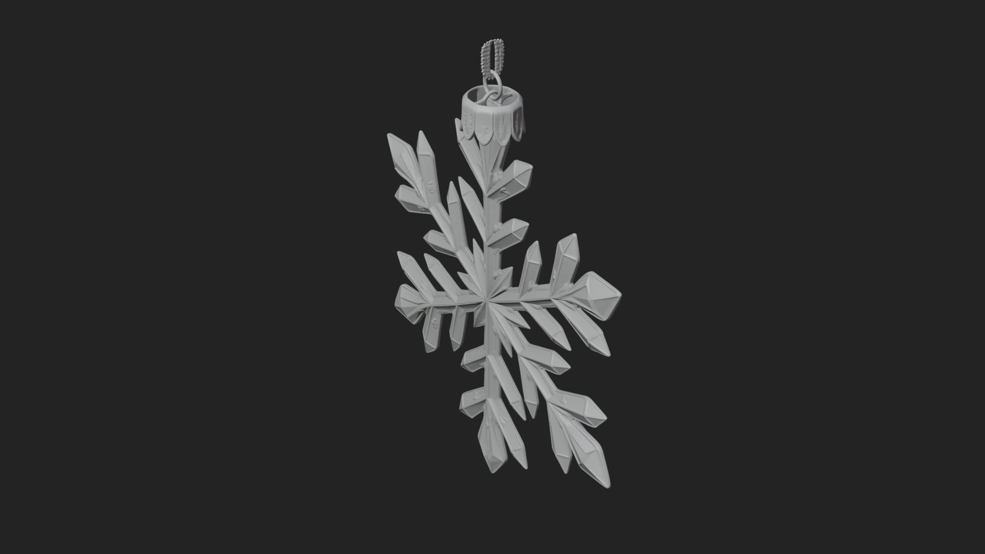Crystal Snowflake Ornament Design 4 3D Print Model 3D Model