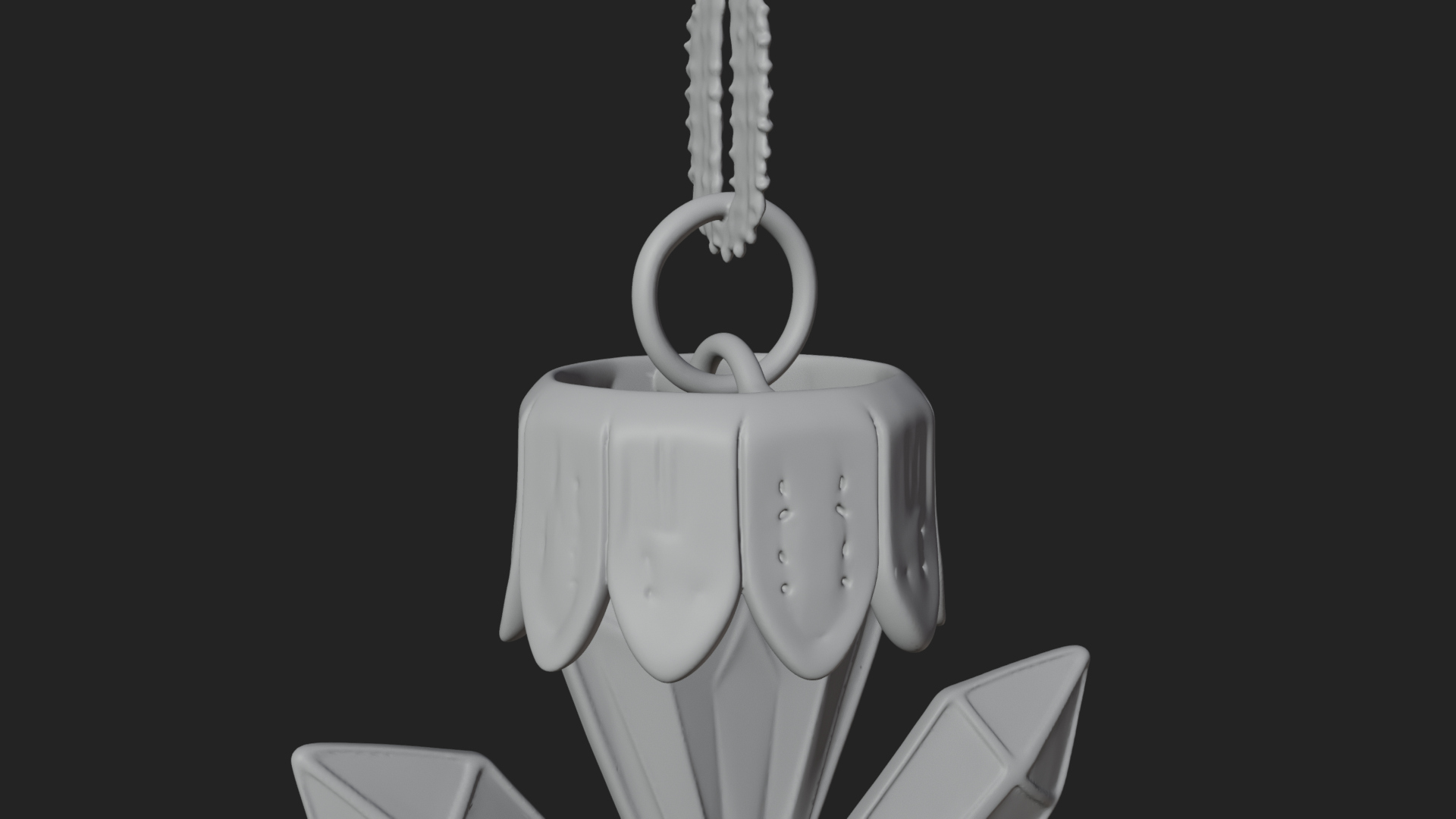 Crystal Snowflake Ornament Design 4 3D Print Model 3D Model