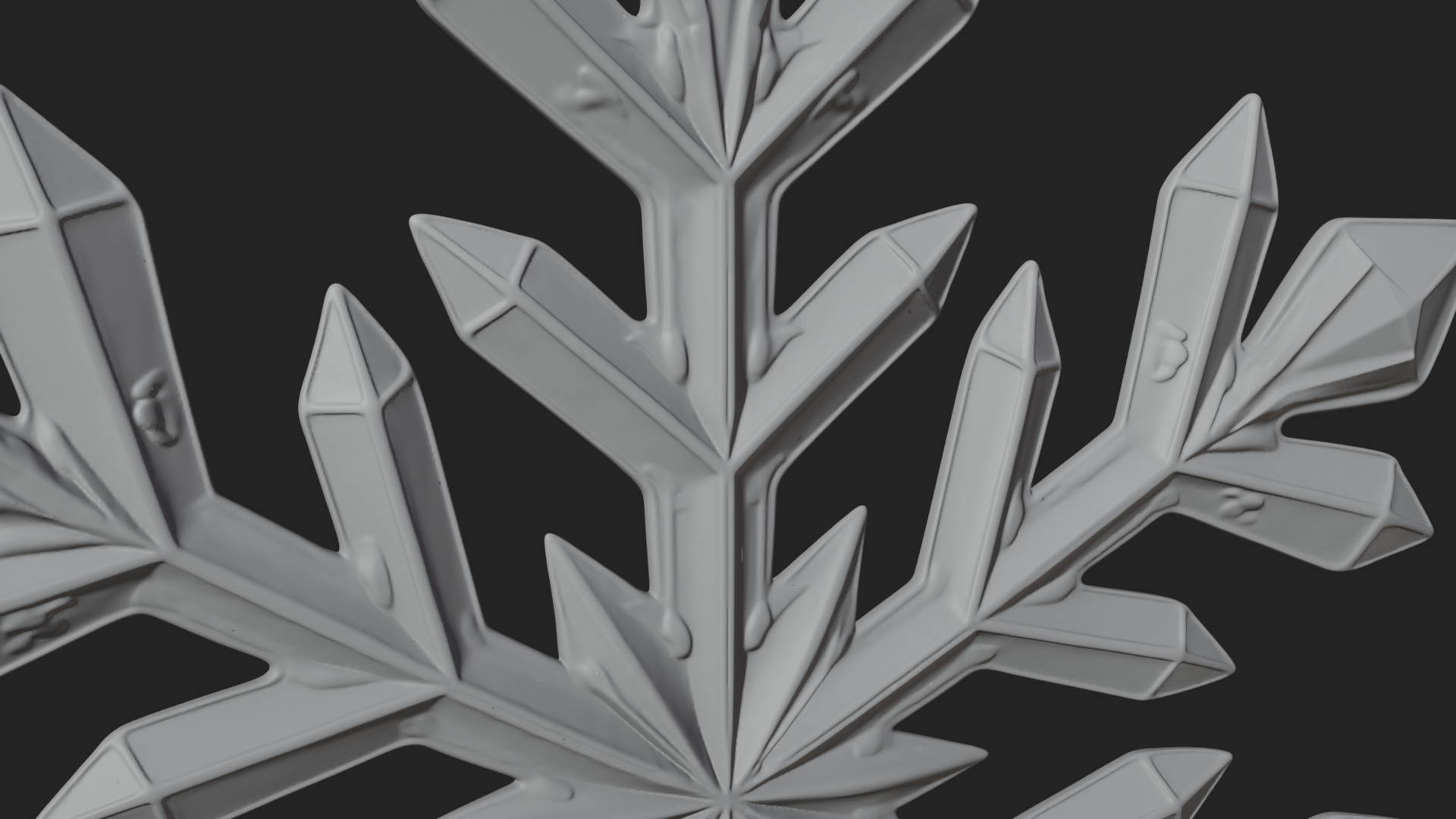Crystal Snowflake Ornament Design 4 3D Print Model 3D Model