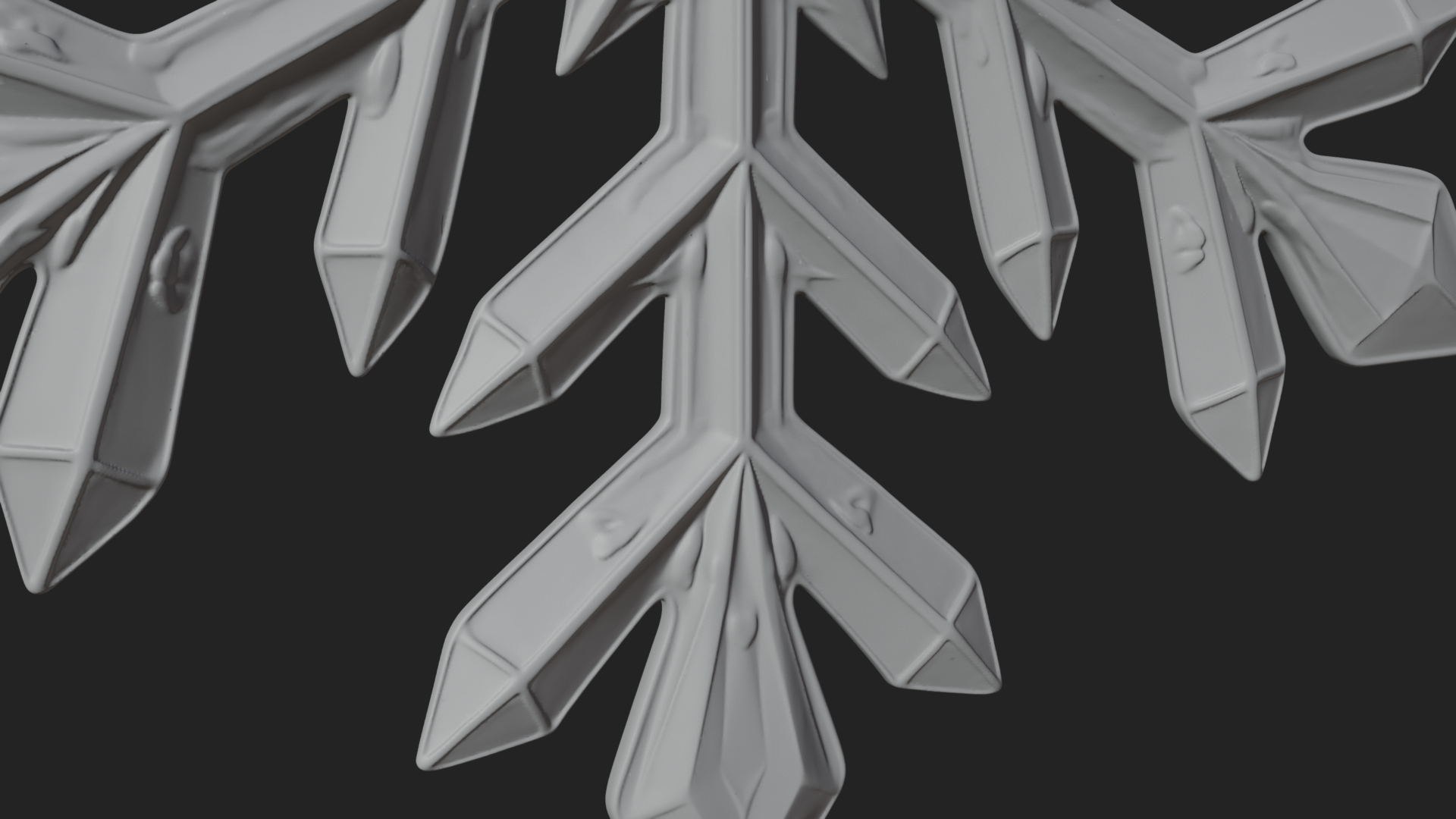 Crystal Snowflake Ornament Design 4 3D Print Model 3D Model