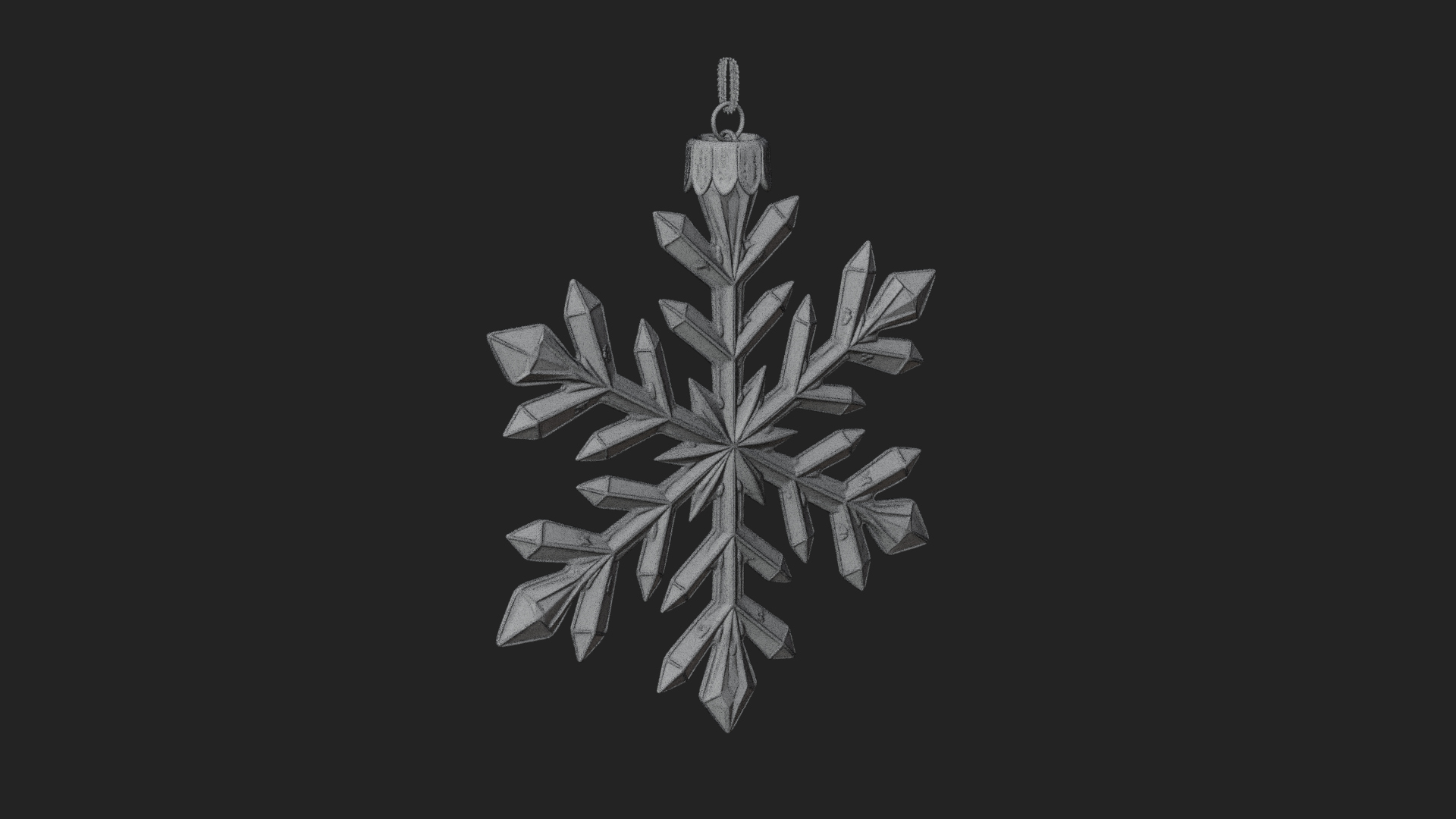 Crystal Snowflake Ornament Design 4 3D Print Model 3D Model