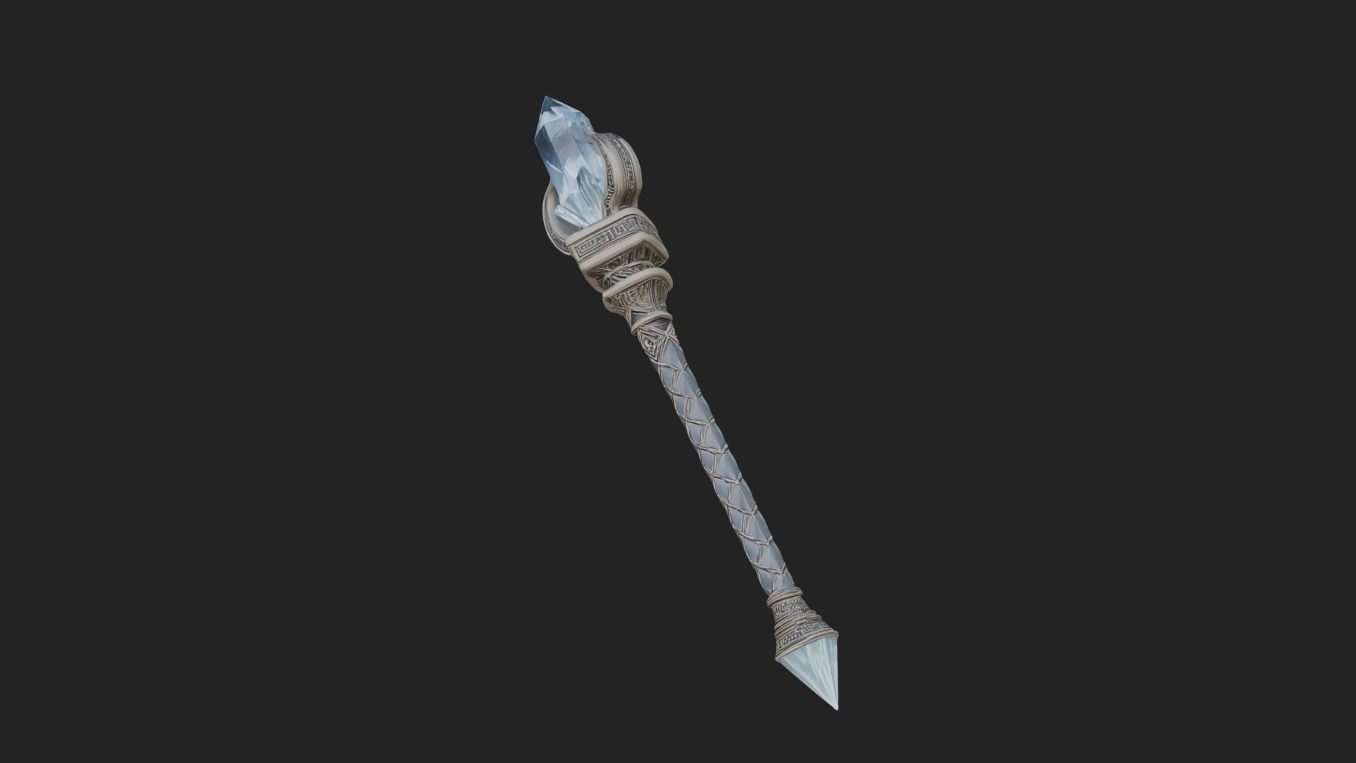 Crystal Tip Magic Wand Model Design 1 3D Print Model 3D Model