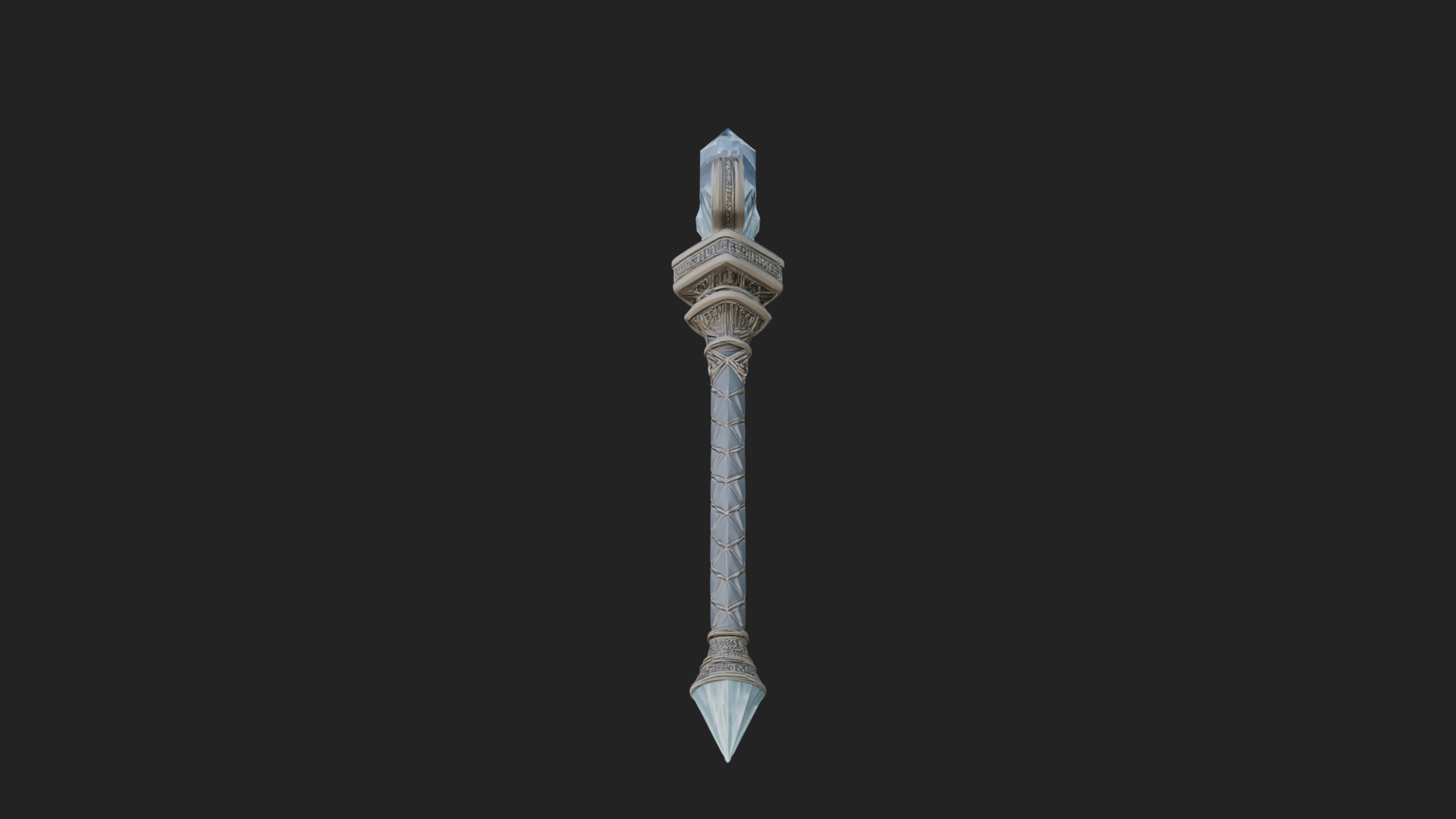 Crystal Tip Magic Wand Model Design 1 3D Print Model 3D Model