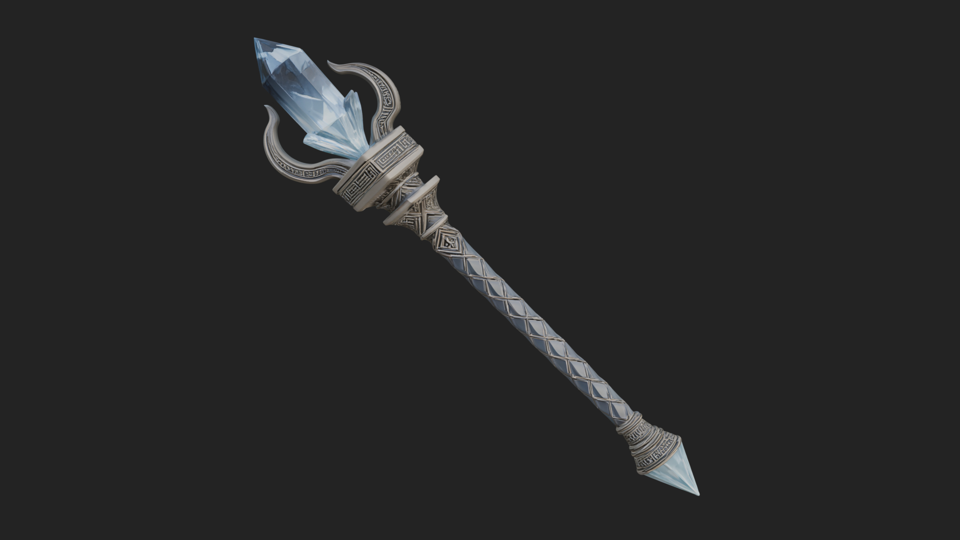 Crystal Tip Magic Wand Model Design 1 3D Print Model 3D Model