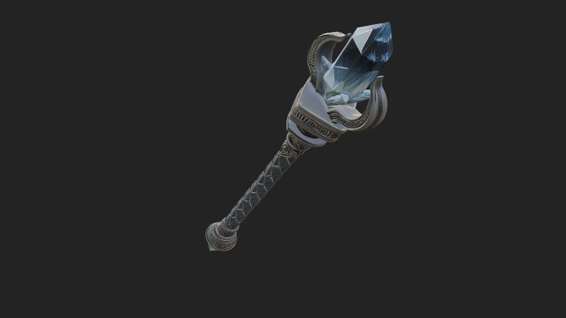 Crystal Tip Magic Wand Model Design 1 3D Print Model 3D Model
