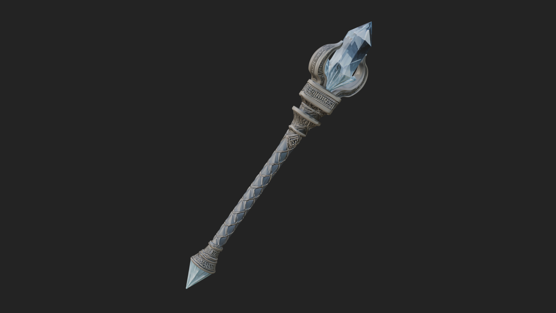 Crystal Tip Magic Wand Model Design 1 3D Print Model 3D Model
