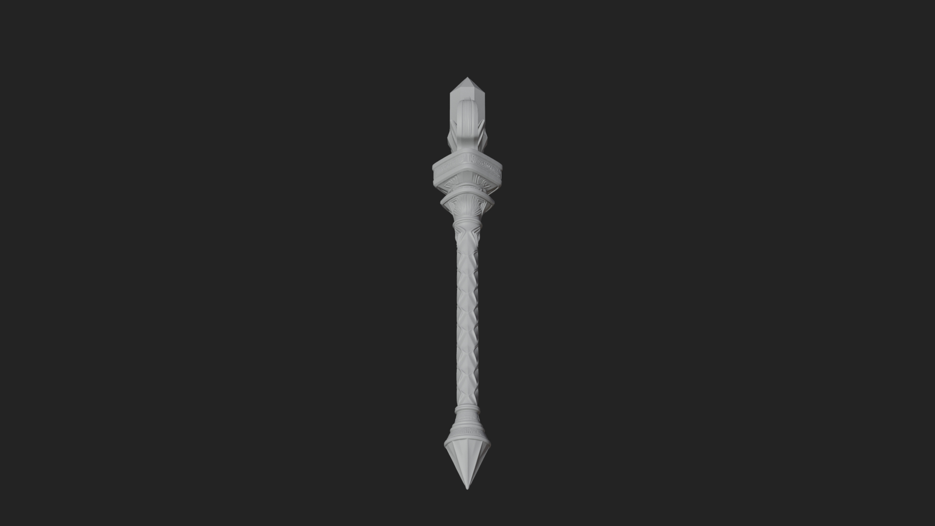 Crystal Tip Magic Wand Model Design 1 3D Print Model 3D Model