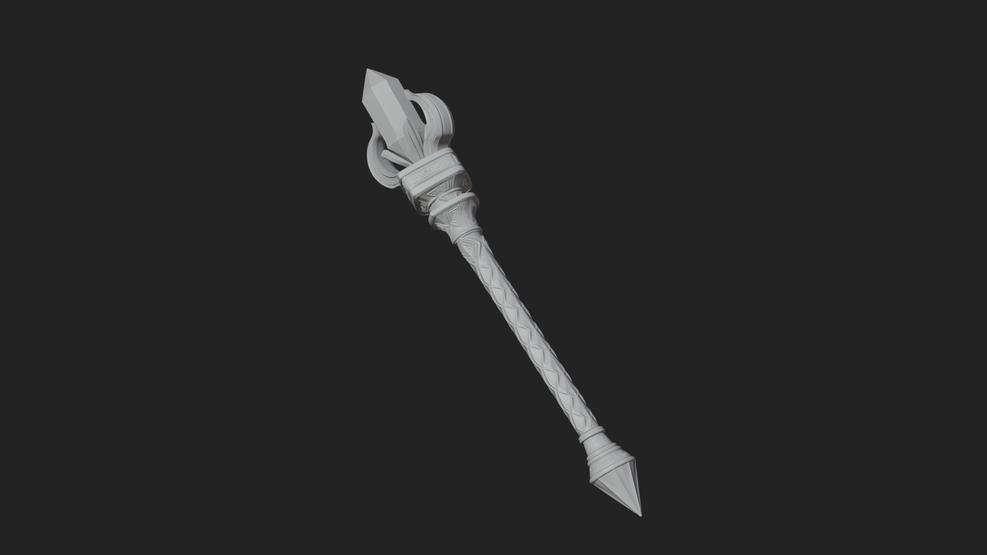 Crystal Tip Magic Wand Model Design 1 3D Print Model 3D Model