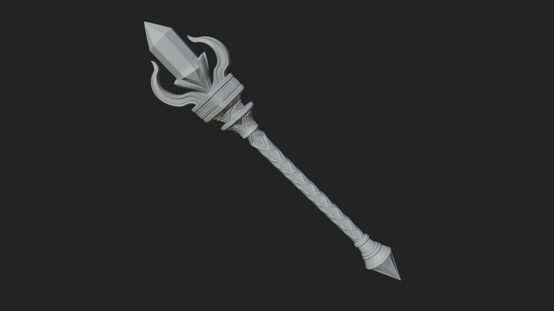 Crystal Tip Magic Wand Model Design 1 3D Print Model 3D Model