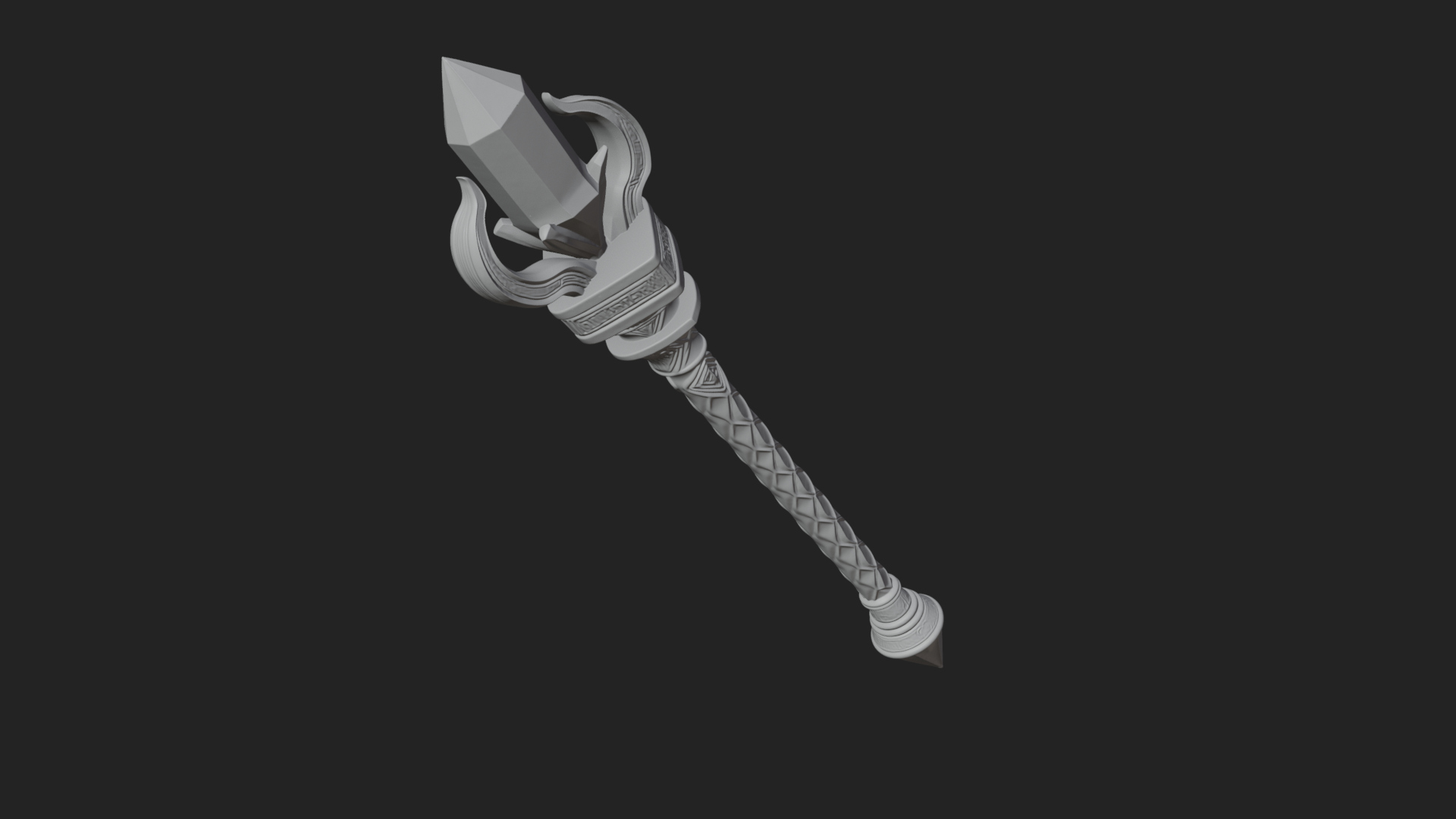 Crystal Tip Magic Wand Model Design 1 3D Print Model 3D Model
