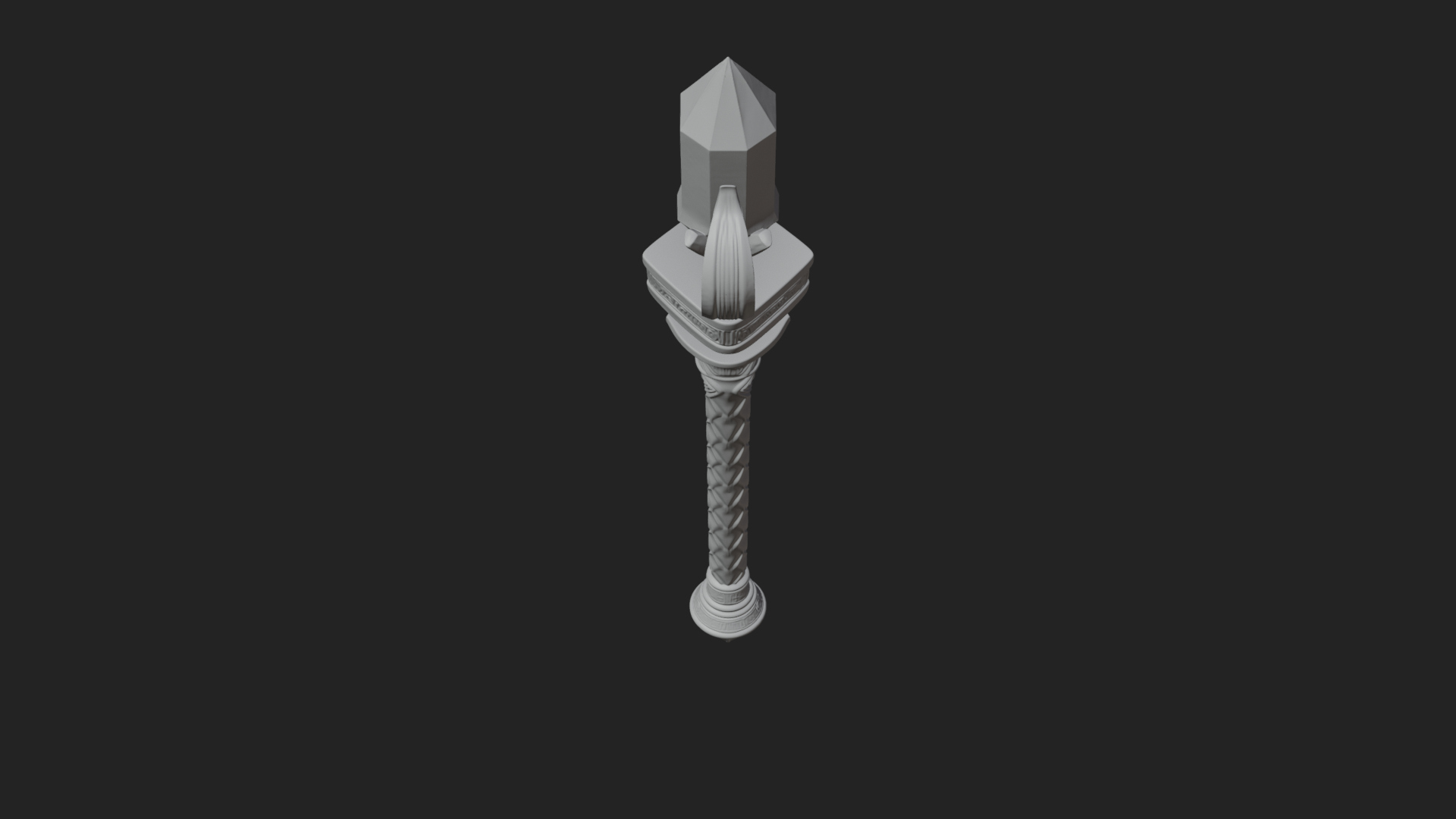 Crystal Tip Magic Wand Model Design 1 3D Print Model 3D Model