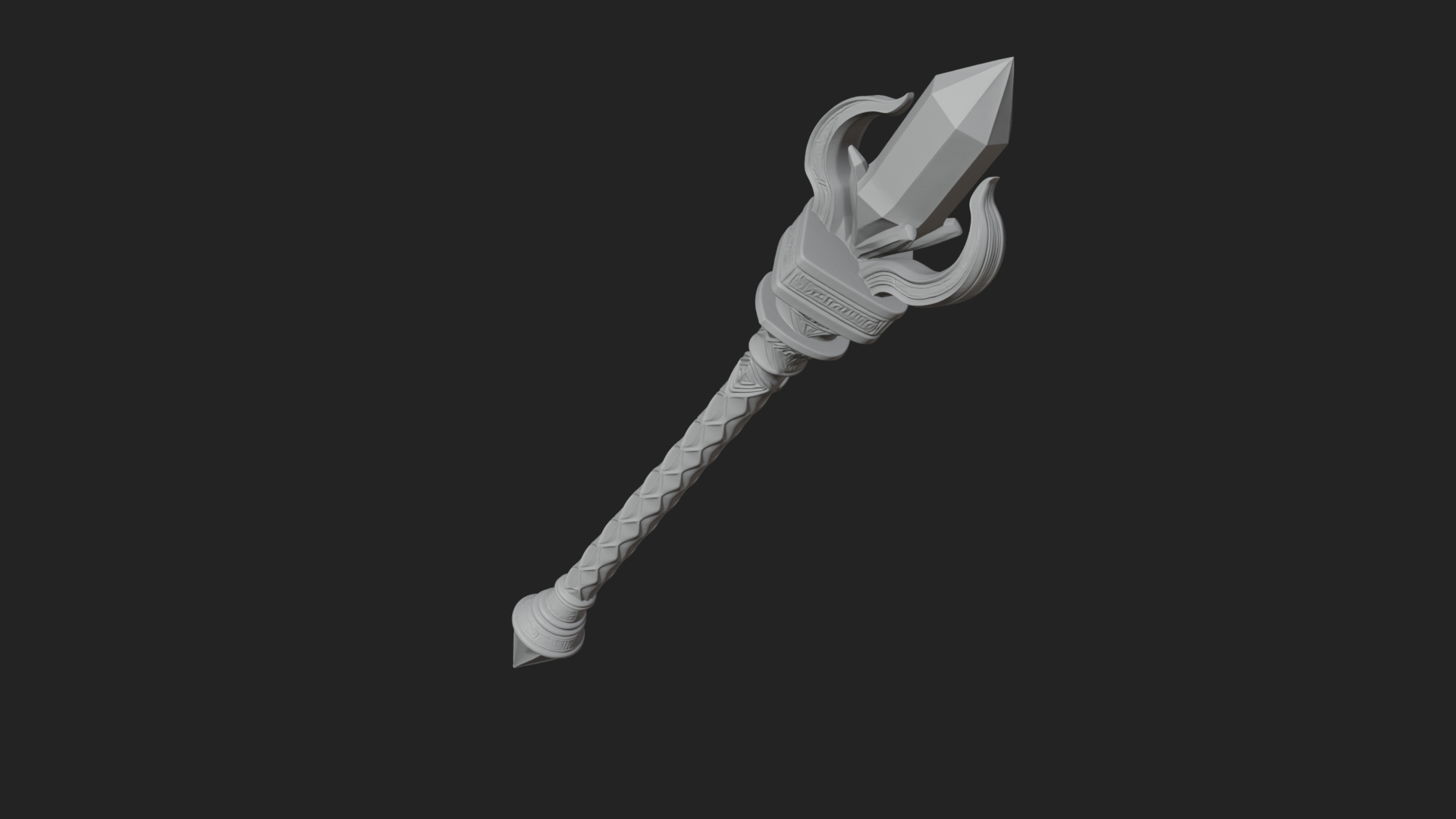 Crystal Tip Magic Wand Model Design 1 3D Print Model 3D Model