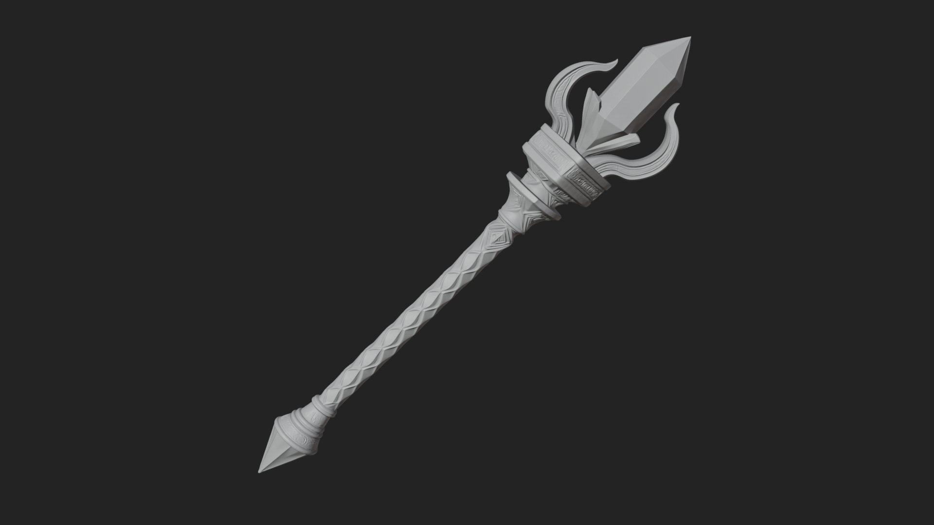 Crystal Tip Magic Wand Model Design 1 3D Print Model 3D Model