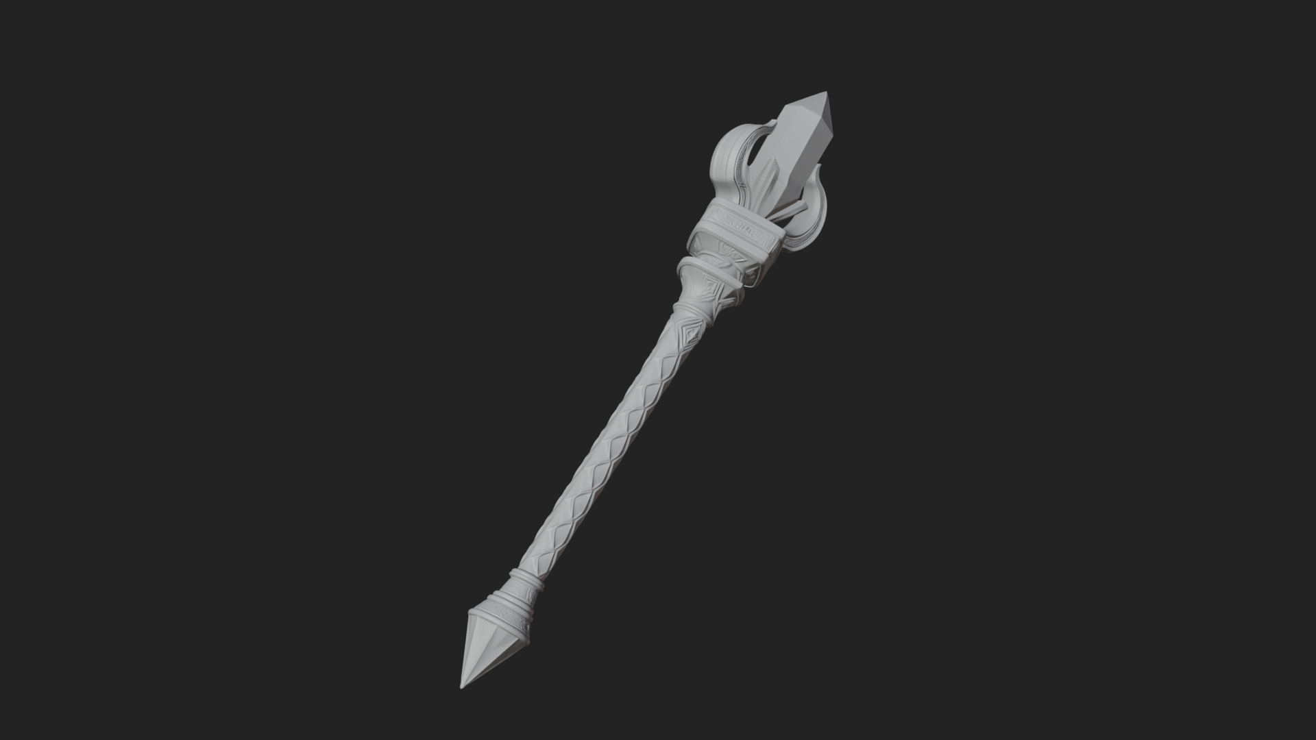 Crystal Tip Magic Wand Model Design 1 3D Print Model 3D Model