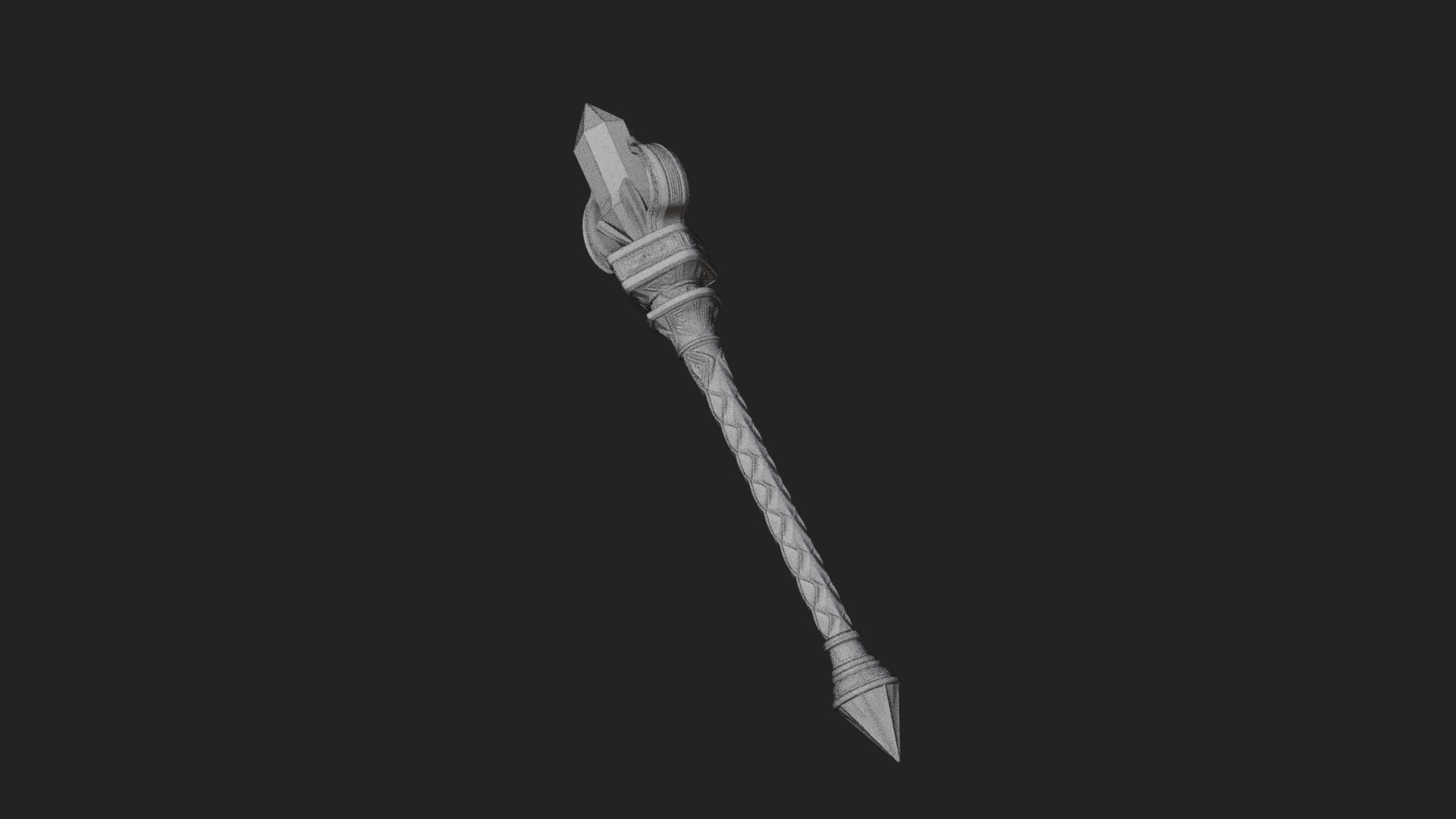 Crystal Tip Magic Wand Model Design 1 3D Print Model 3D Model