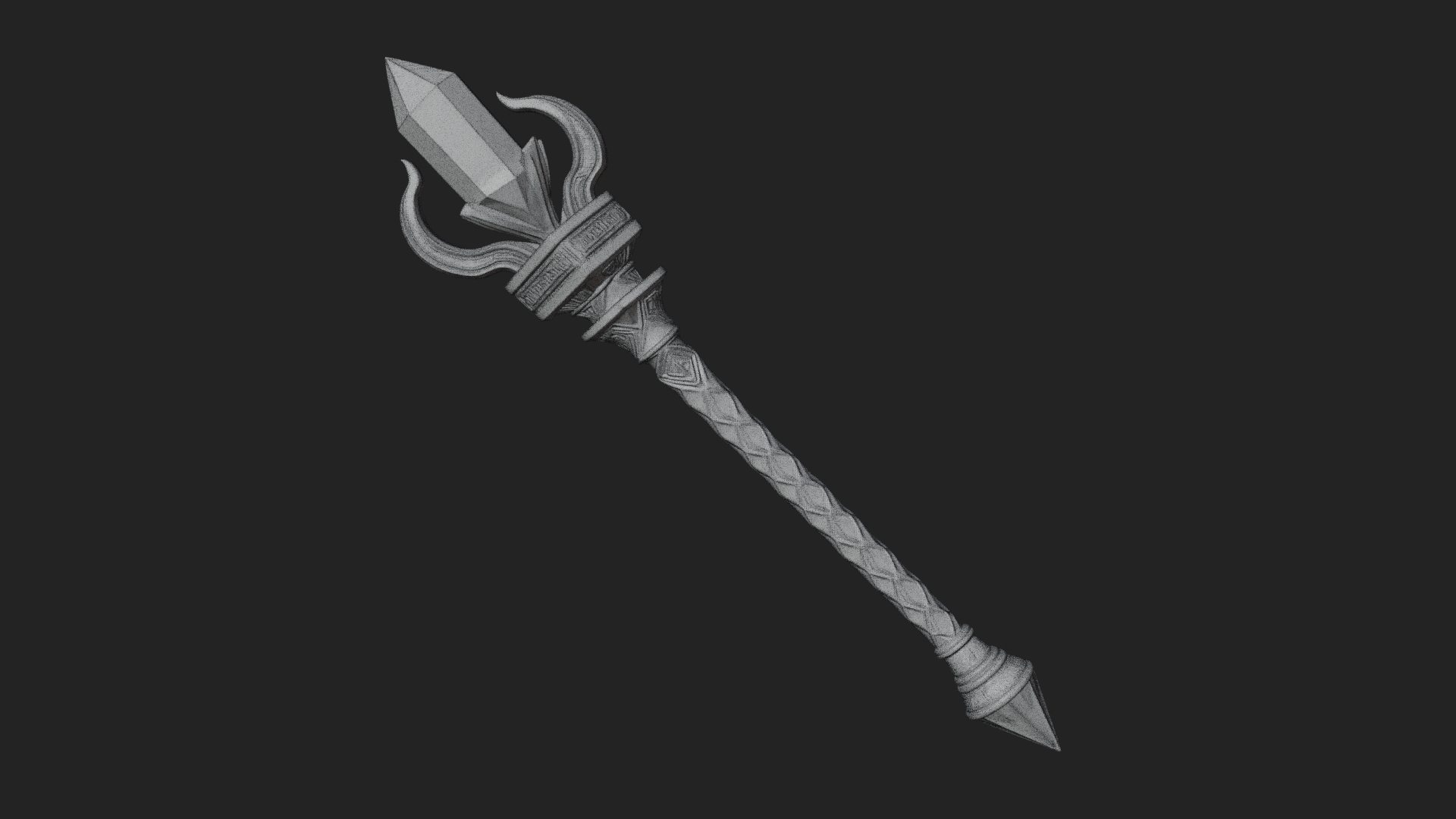 Crystal Tip Magic Wand Model Design 1 3D Print Model 3D Model