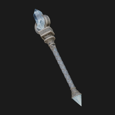 Crystal Tip Magic Wand Model Design 1 3D Print Model