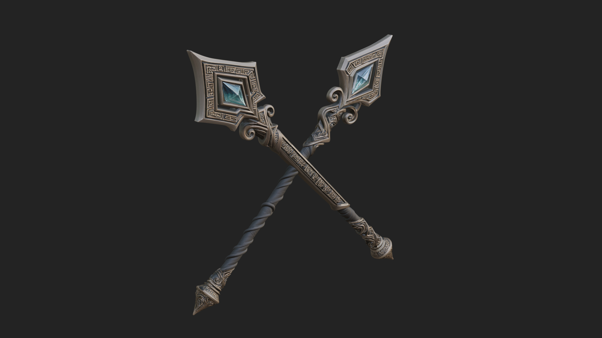 Crystal Tip Magic Wand Model Design 10 3D Print Model 3D Model