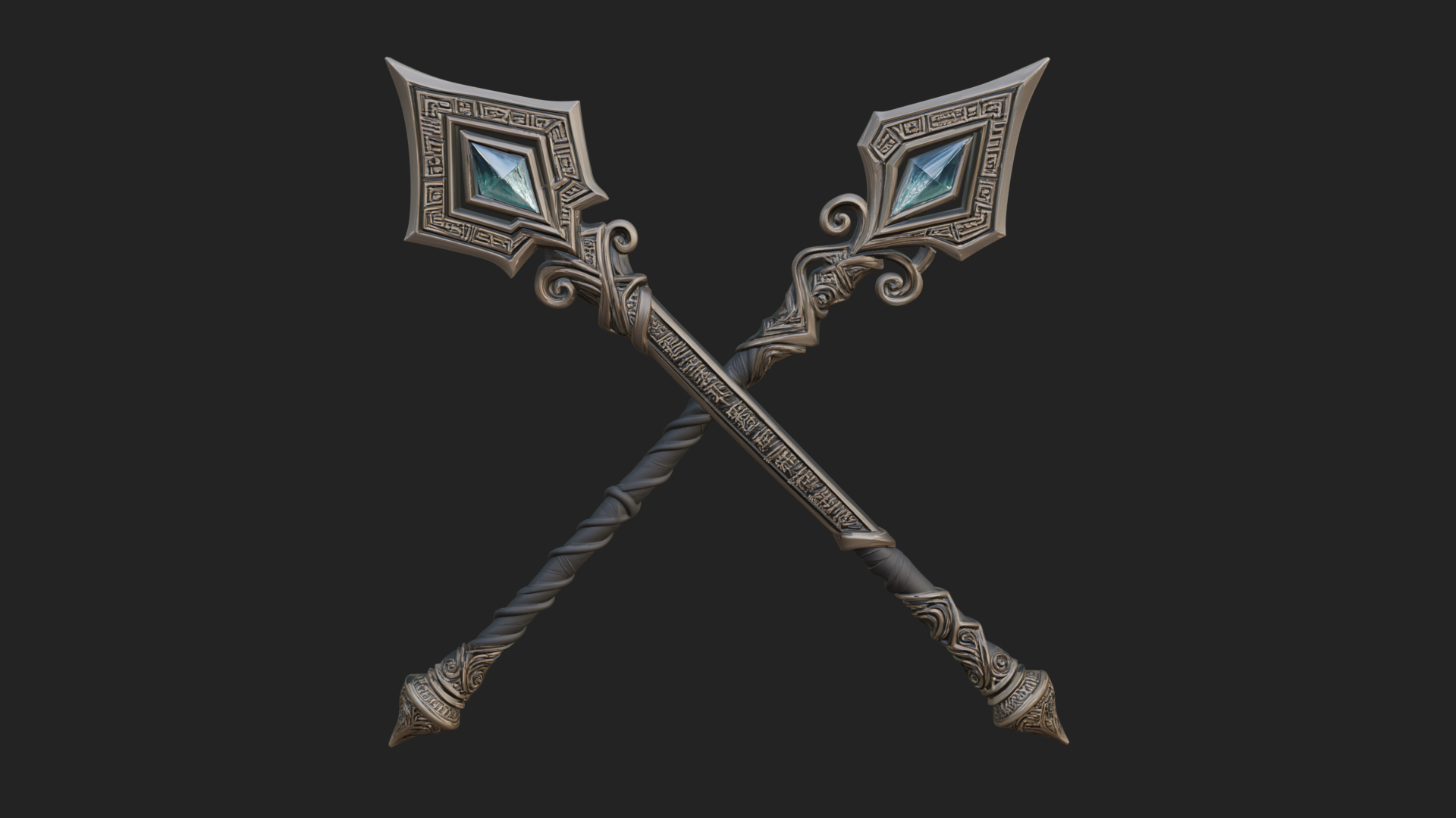 Crystal Tip Magic Wand Model Design 10 3D Print Model 3D Model