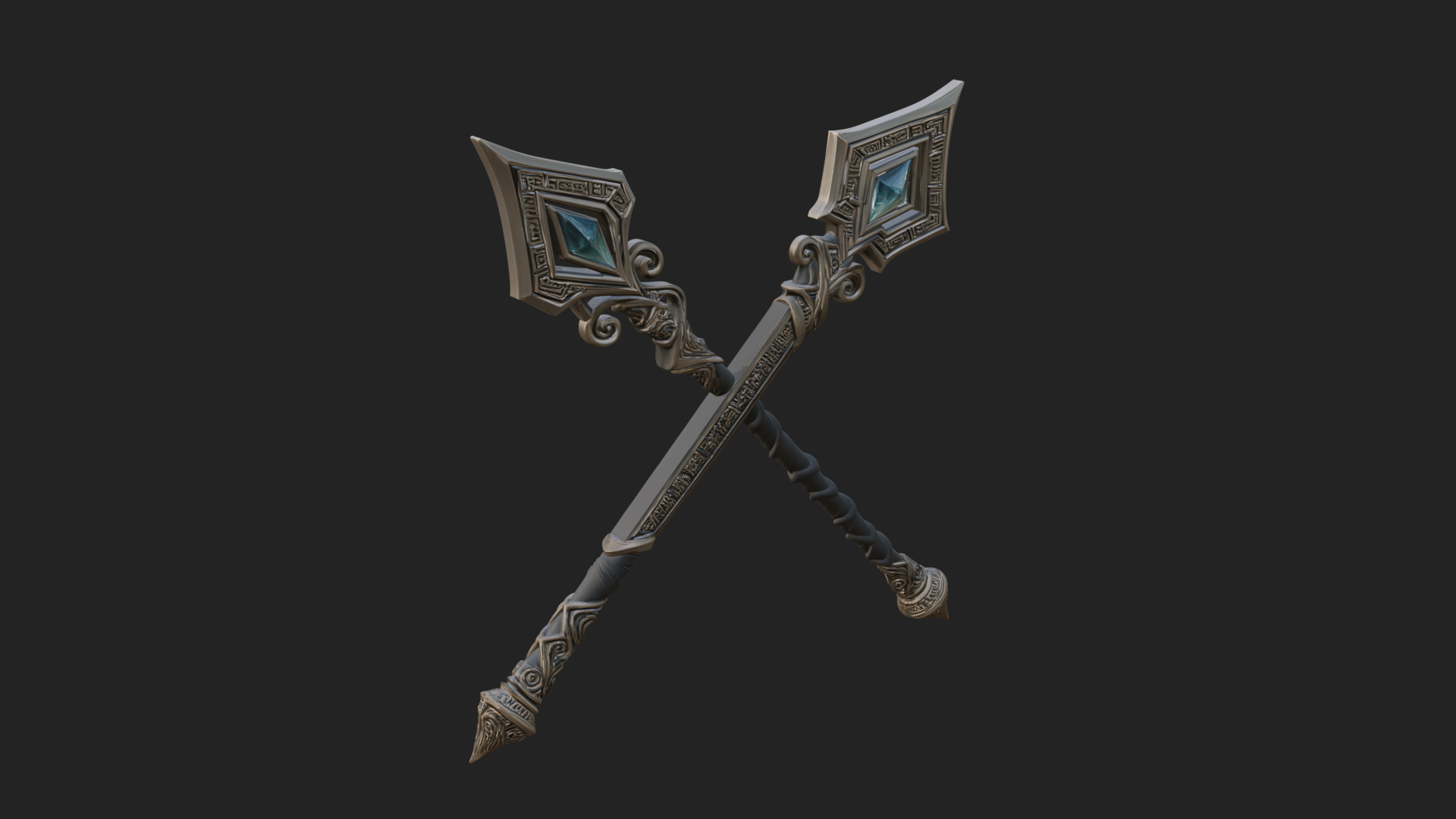 Crystal Tip Magic Wand Model Design 10 3D Print Model 3D Model