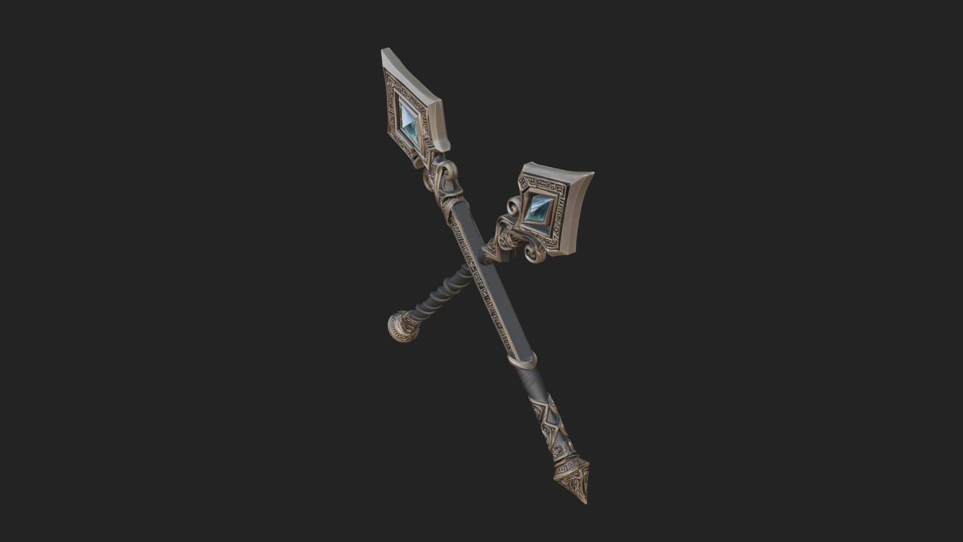 Crystal Tip Magic Wand Model Design 10 3D Print Model 3D Model