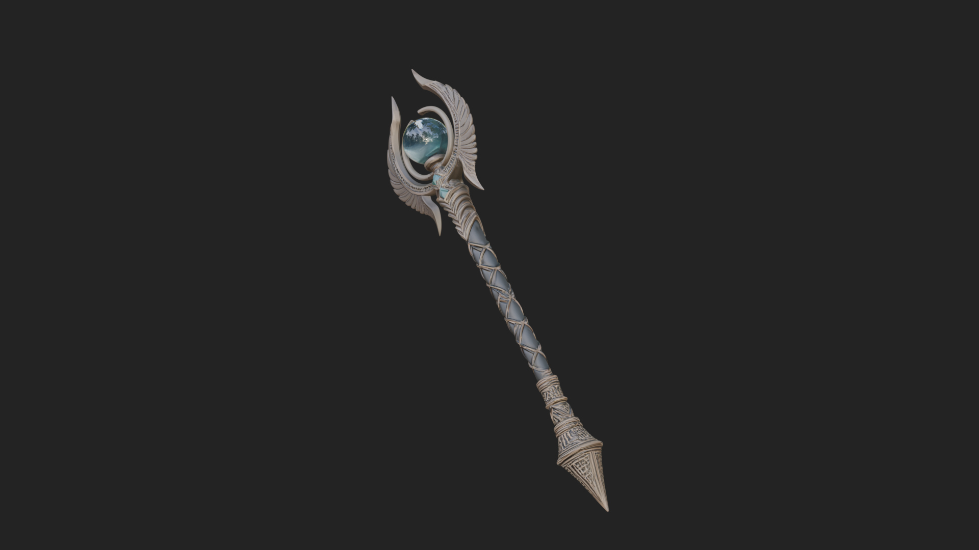 Crystal Tip Magic Wand Model Design 11 3D Print Model 3D Model