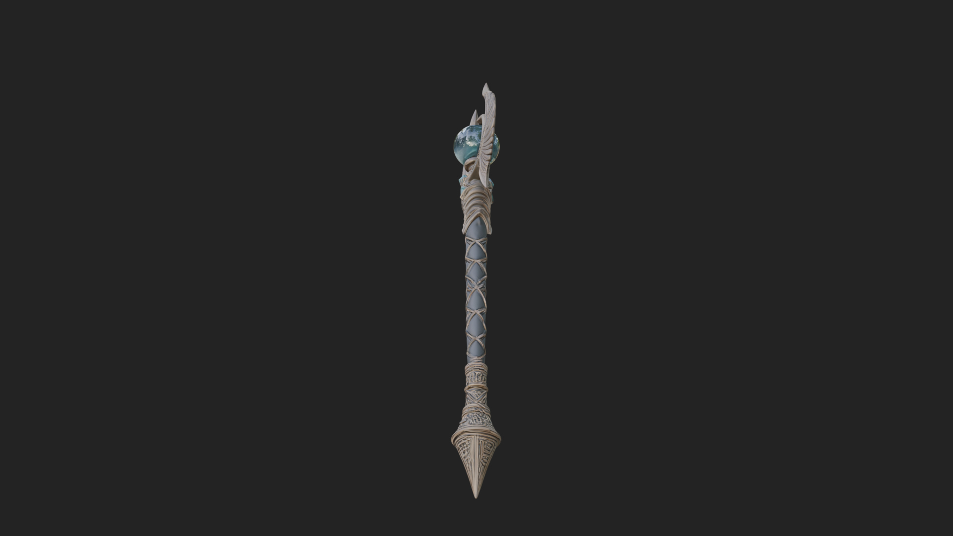 Crystal Tip Magic Wand Model Design 11 3D Print Model 3D Model