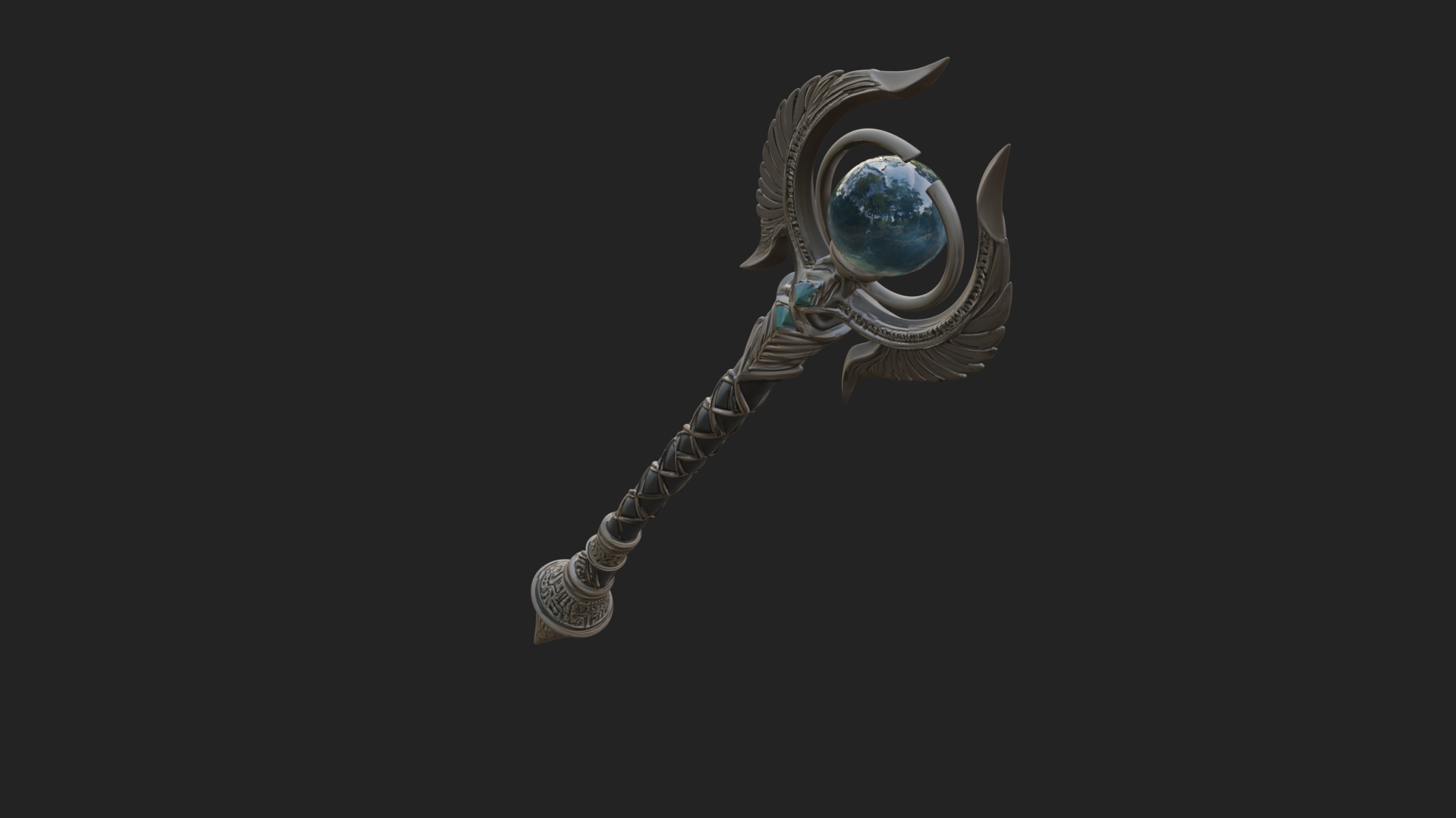 Crystal Tip Magic Wand Model Design 11 3D Print Model 3D Model