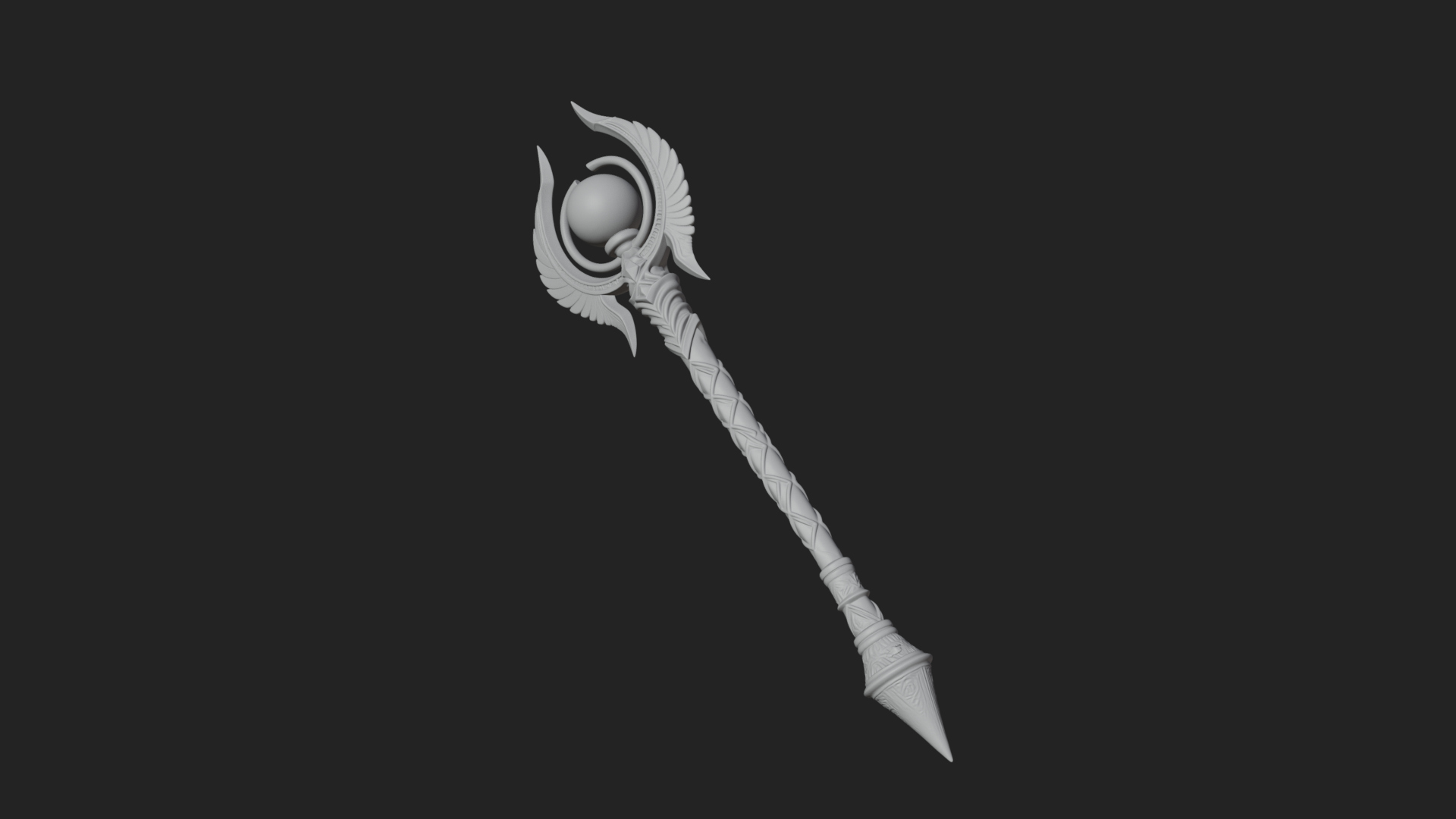 Crystal Tip Magic Wand Model Design 11 3D Print Model 3D Model