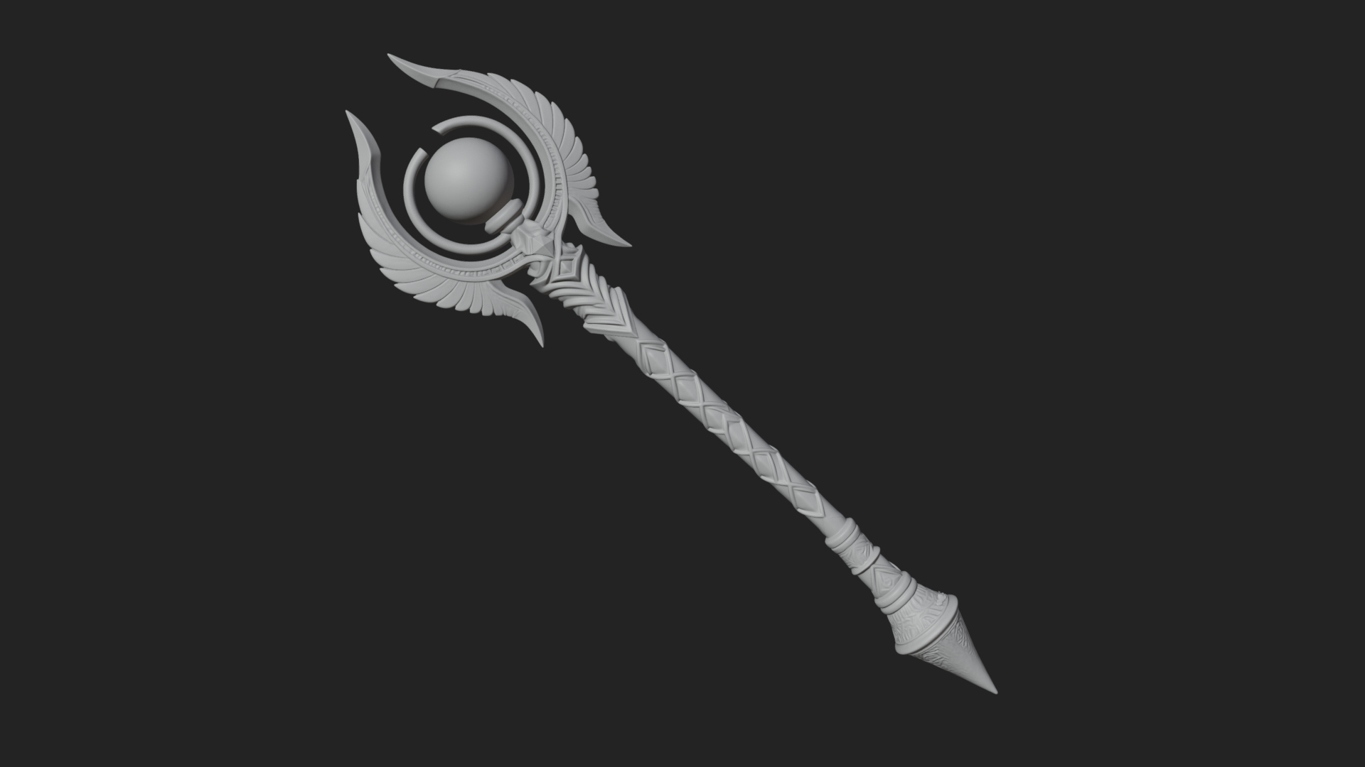 Crystal Tip Magic Wand Model Design 11 3D Print Model 3D Model