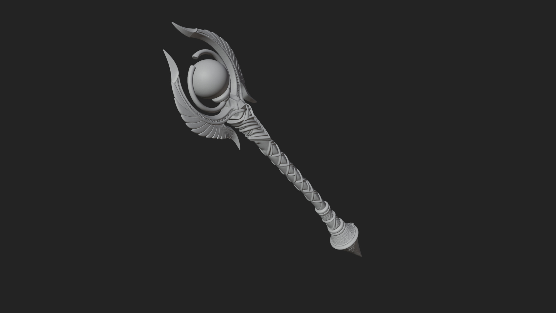 Crystal Tip Magic Wand Model Design 11 3D Print Model 3D Model