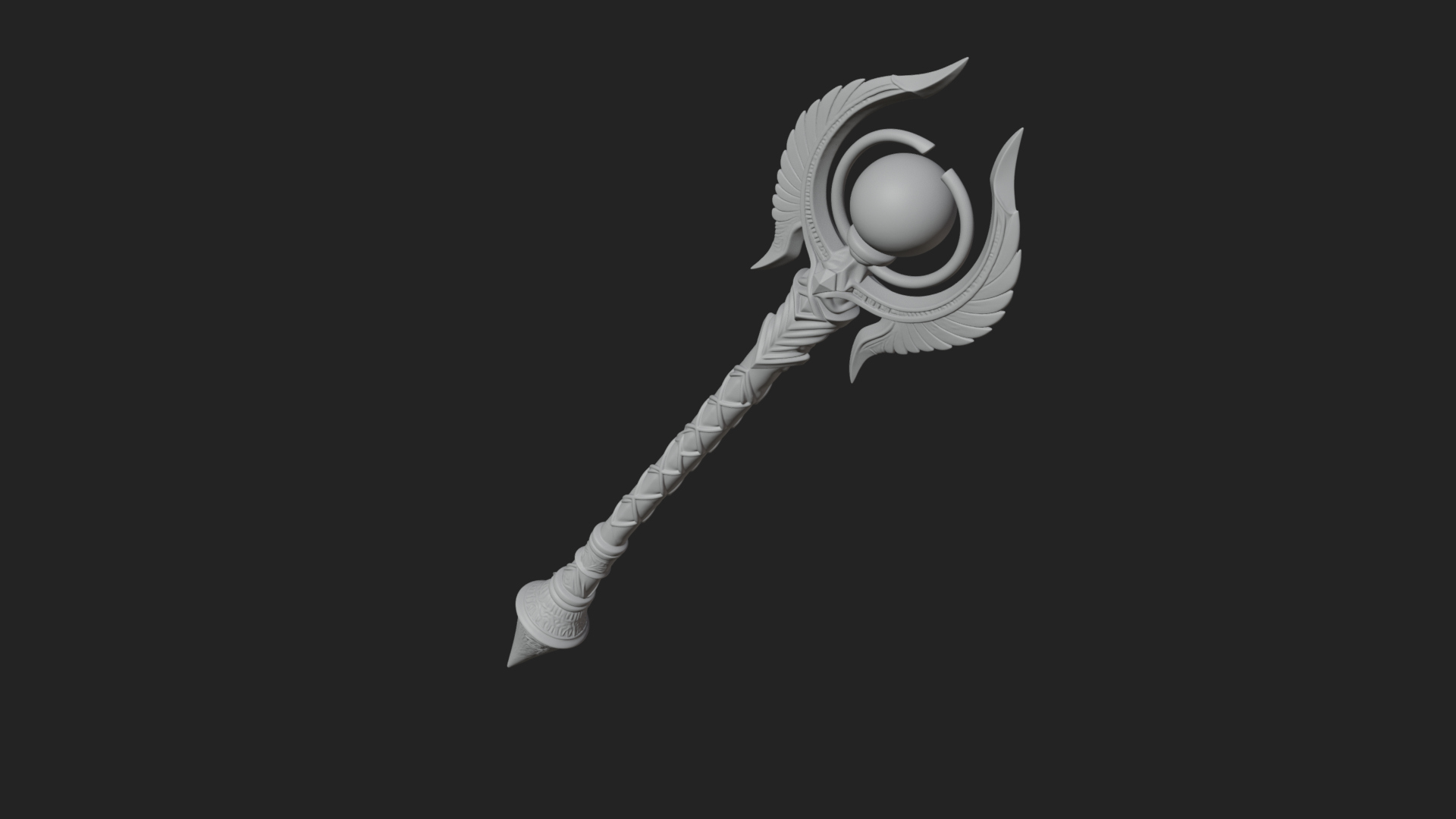 Crystal Tip Magic Wand Model Design 11 3D Print Model 3D Model