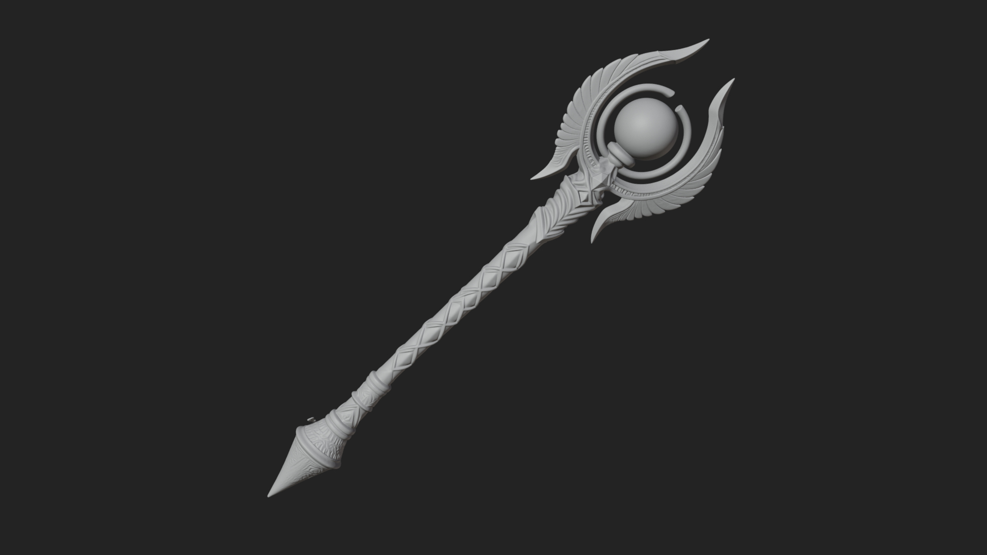 Crystal Tip Magic Wand Model Design 11 3D Print Model 3D Model