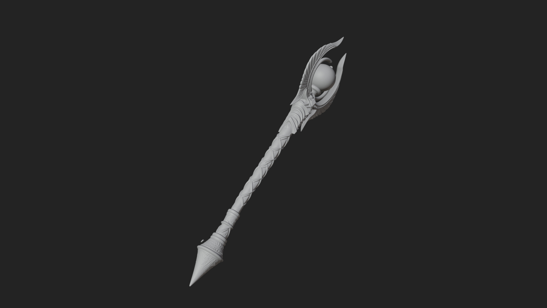 Crystal Tip Magic Wand Model Design 11 3D Print Model 3D Model