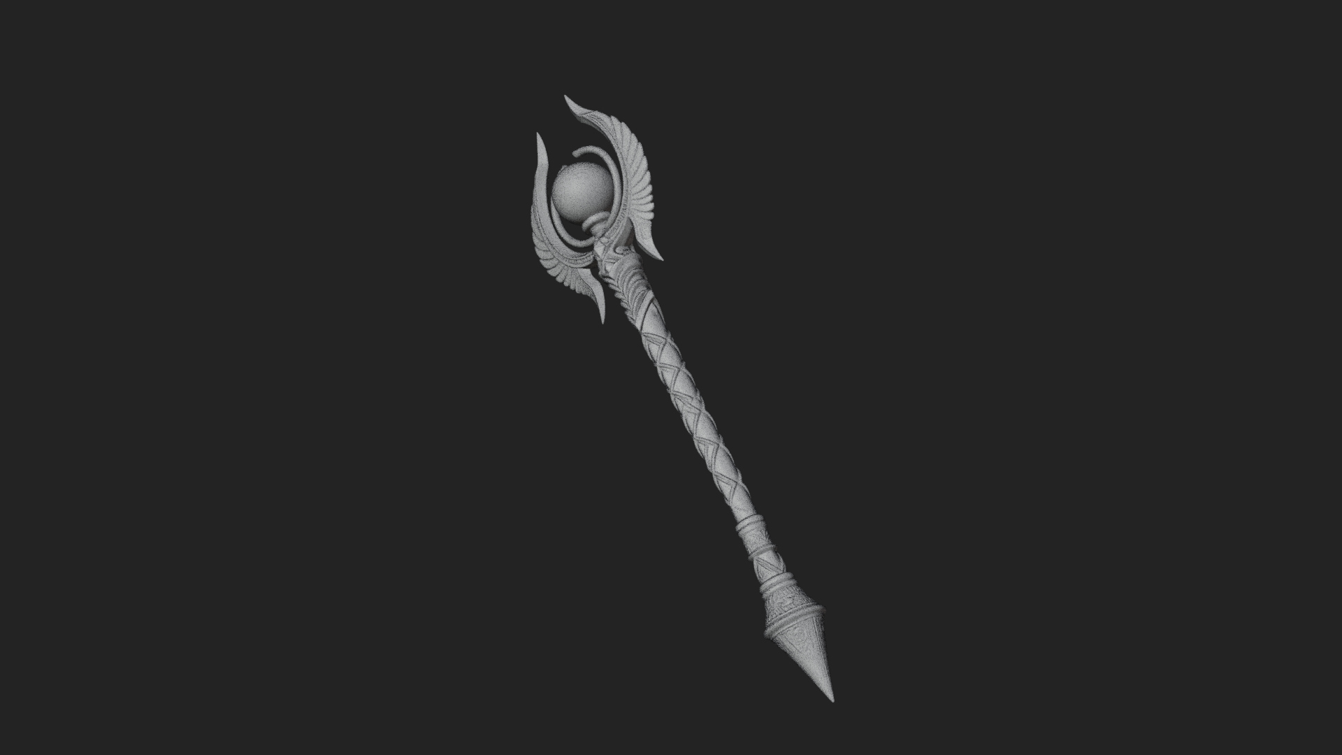Crystal Tip Magic Wand Model Design 11 3D Print Model 3D Model