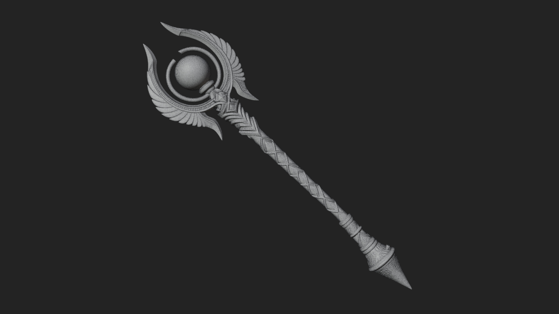 Crystal Tip Magic Wand Model Design 11 3D Print Model 3D Model