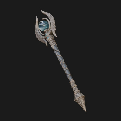 Crystal Tip Magic Wand Model Design 11 3D Print Model