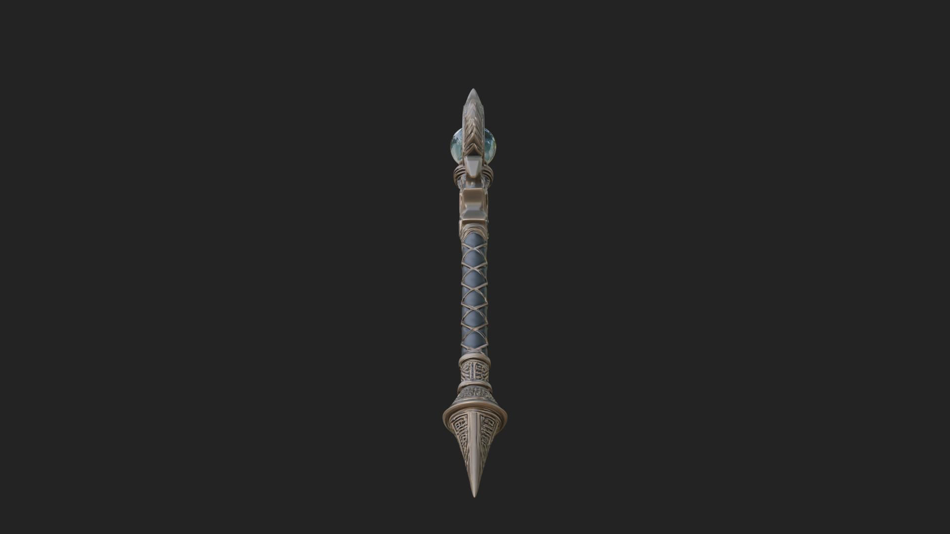 Crystal Tip Magic Wand Model Design 12 3D Print Model 3D Model