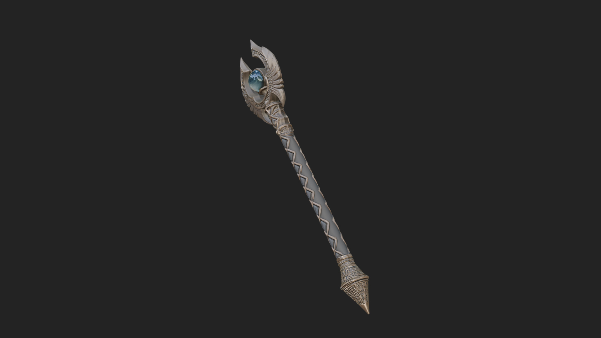 Crystal Tip Magic Wand Model Design 13 3D Print Model 3D Model