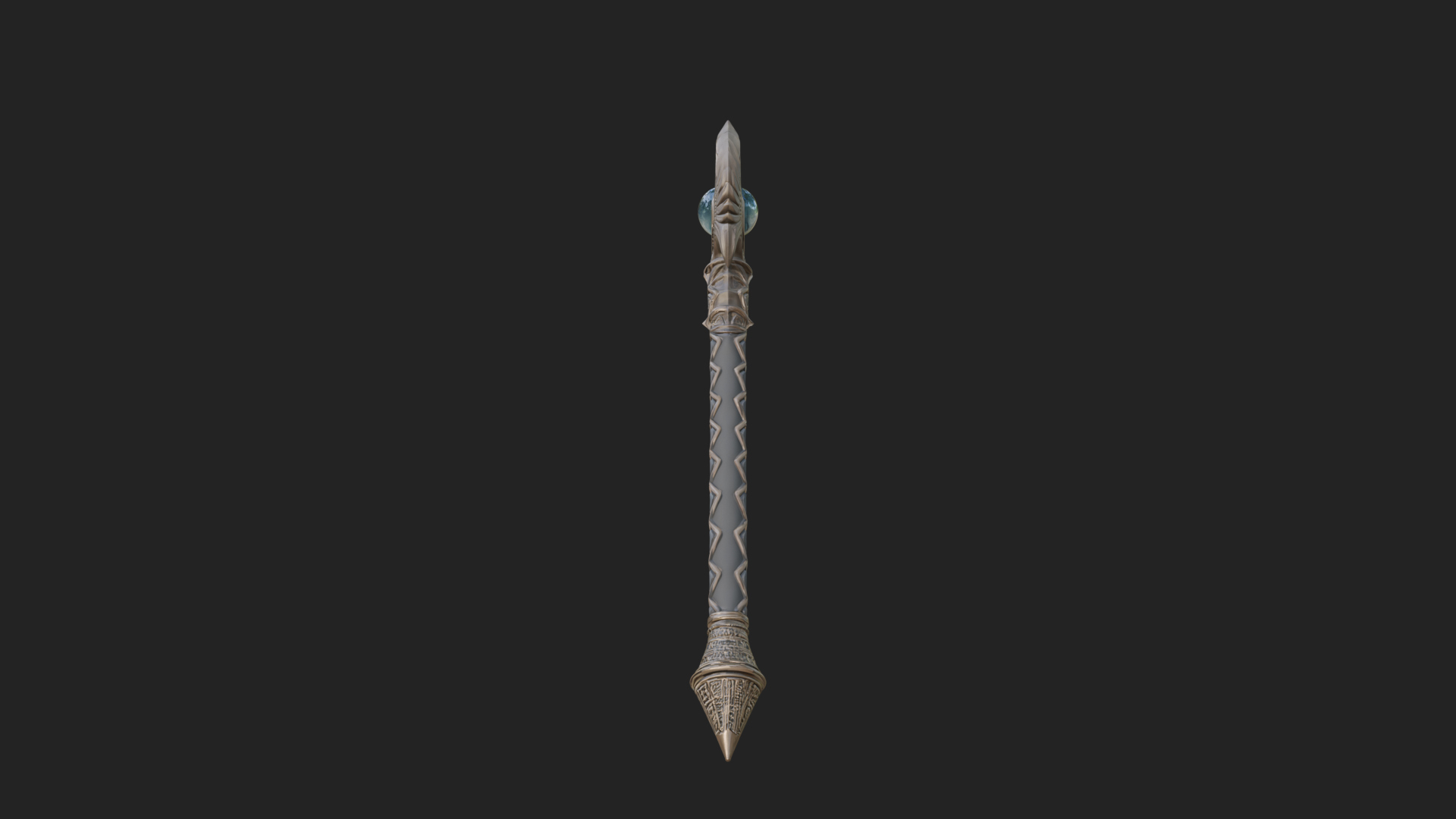 Crystal Tip Magic Wand Model Design 13 3D Print Model 3D Model