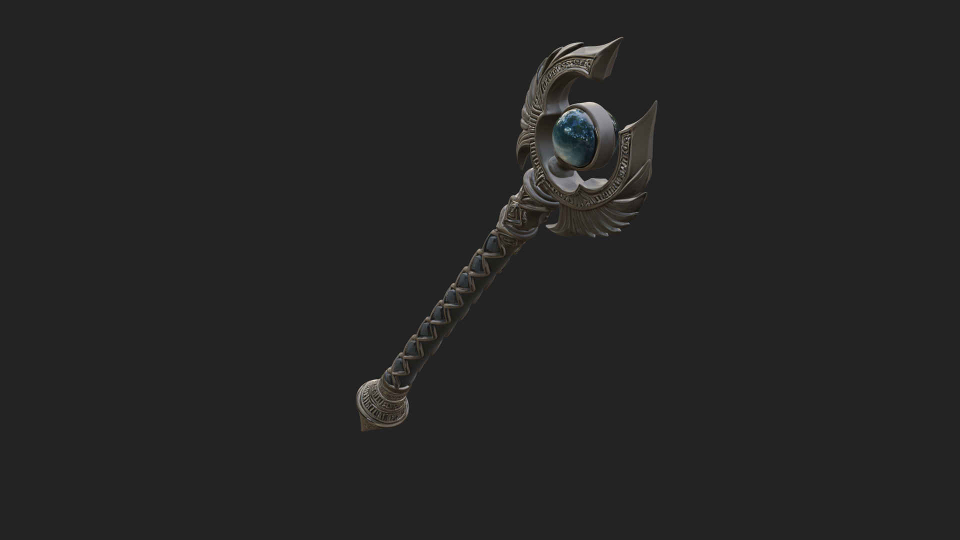 Crystal Tip Magic Wand Model Design 13 3D Print Model 3D Model