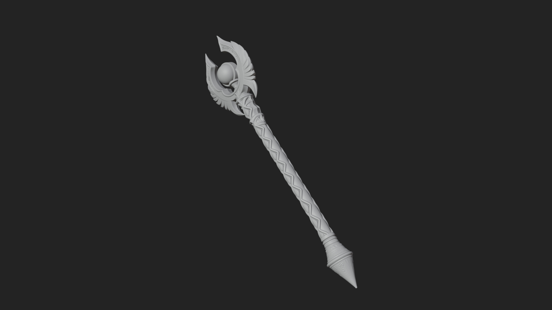 Crystal Tip Magic Wand Model Design 13 3D Print Model 3D Model