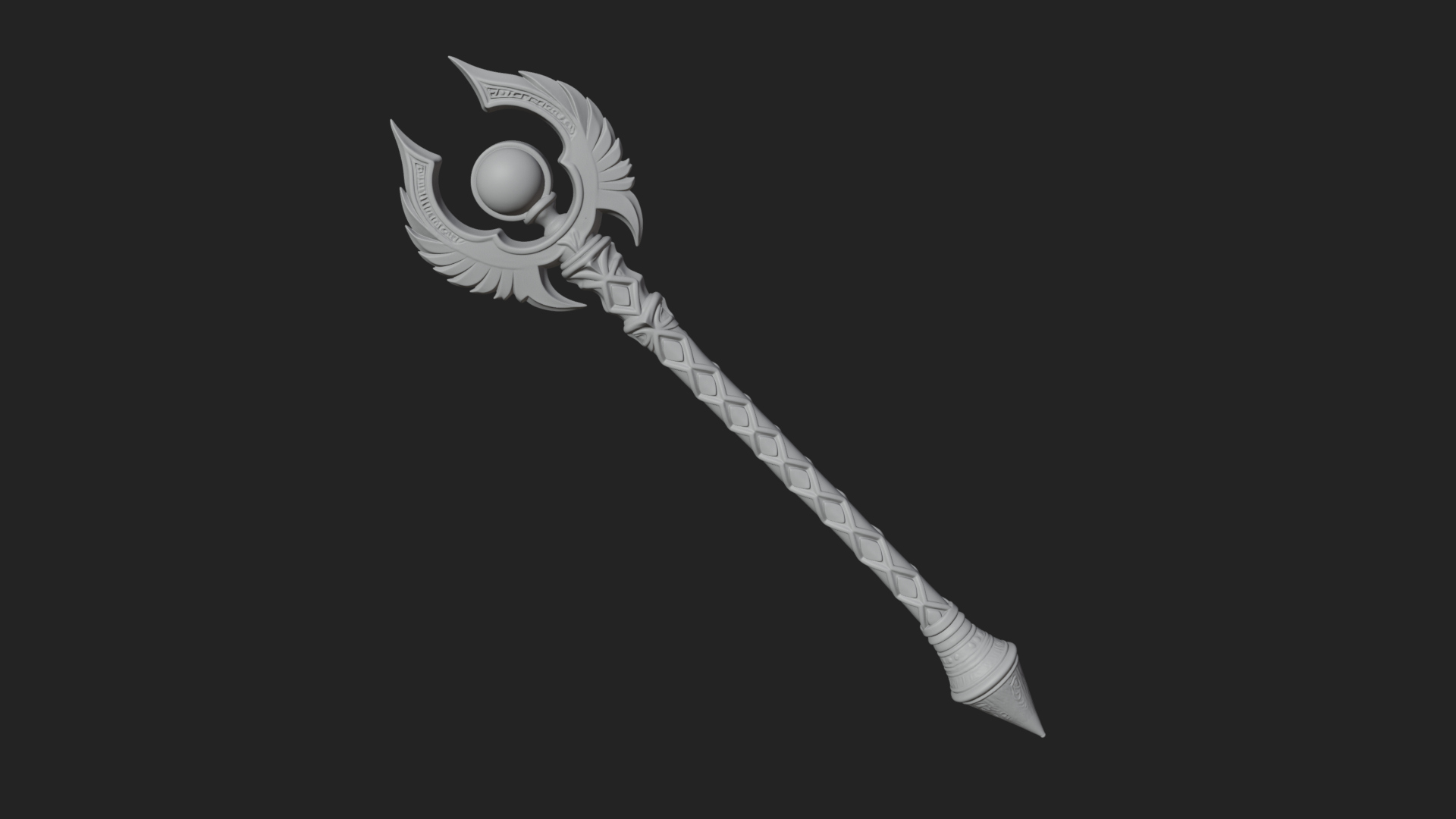 Crystal Tip Magic Wand Model Design 13 3D Print Model 3D Model