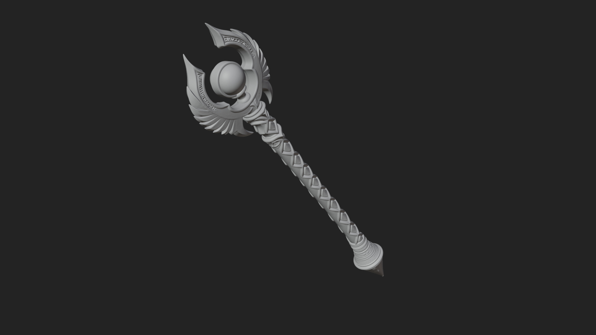 Crystal Tip Magic Wand Model Design 13 3D Print Model 3D Model