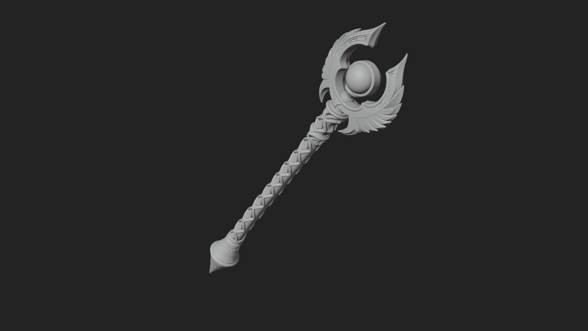 Crystal Tip Magic Wand Model Design 13 3D Print Model 3D Model